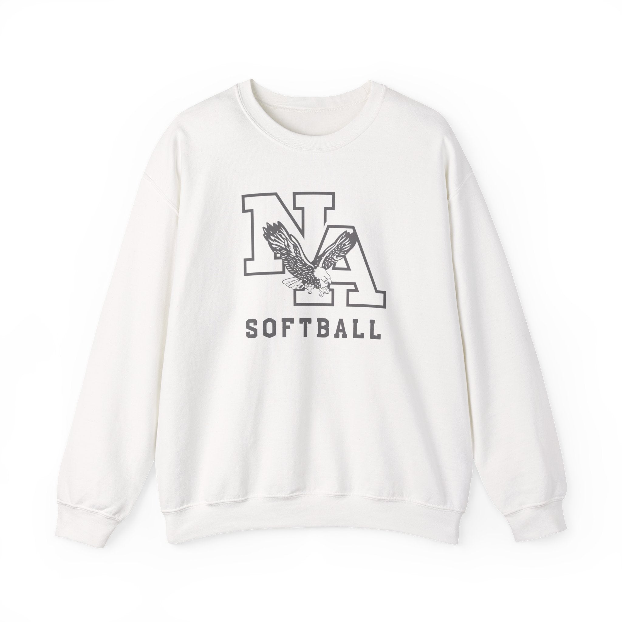 Adult Unisex New Albany Grey Tonal Softball Logo Graphic Sweatshirt
