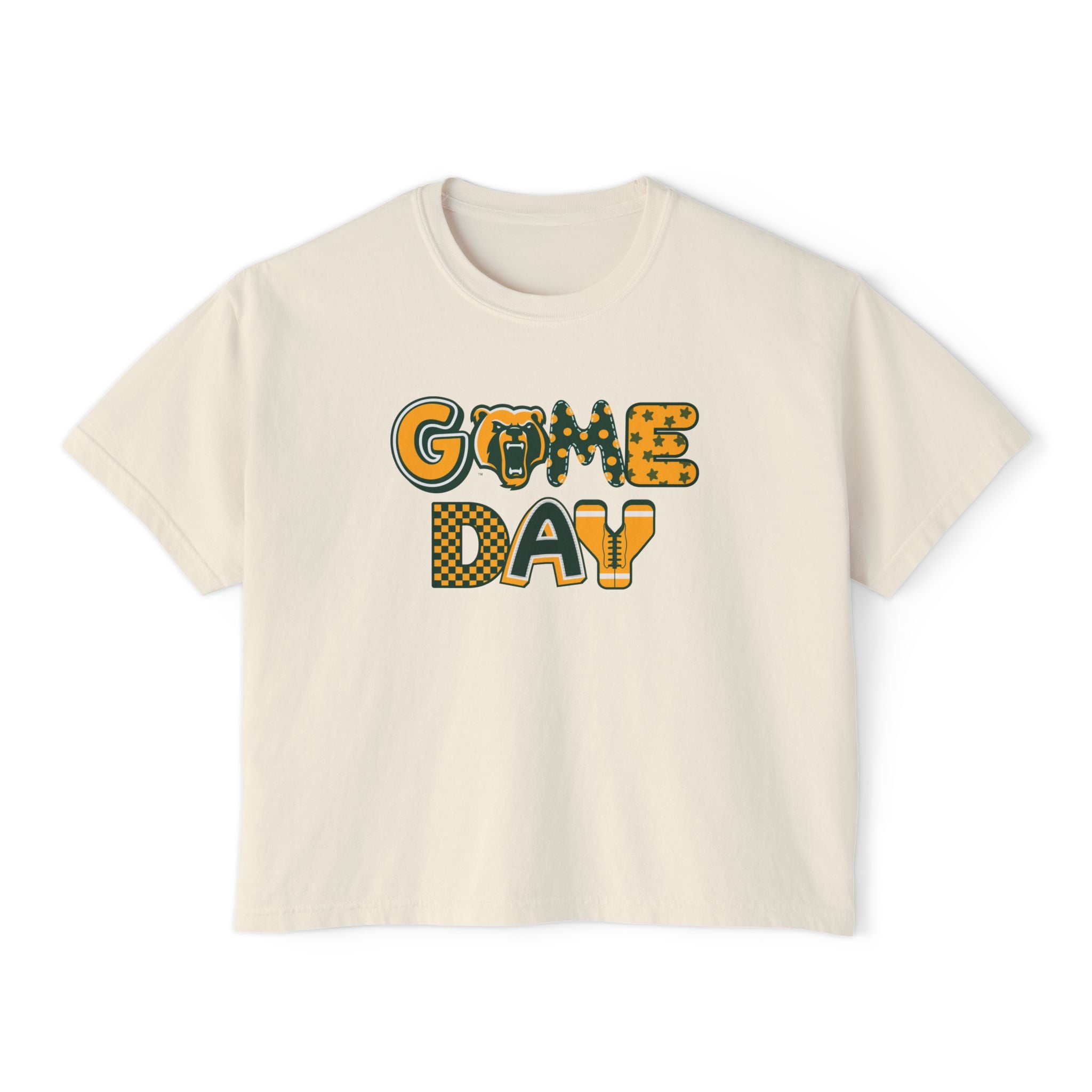 Women's Bruin Game Day Graphic Boxy Crop Short Sleeve Tee