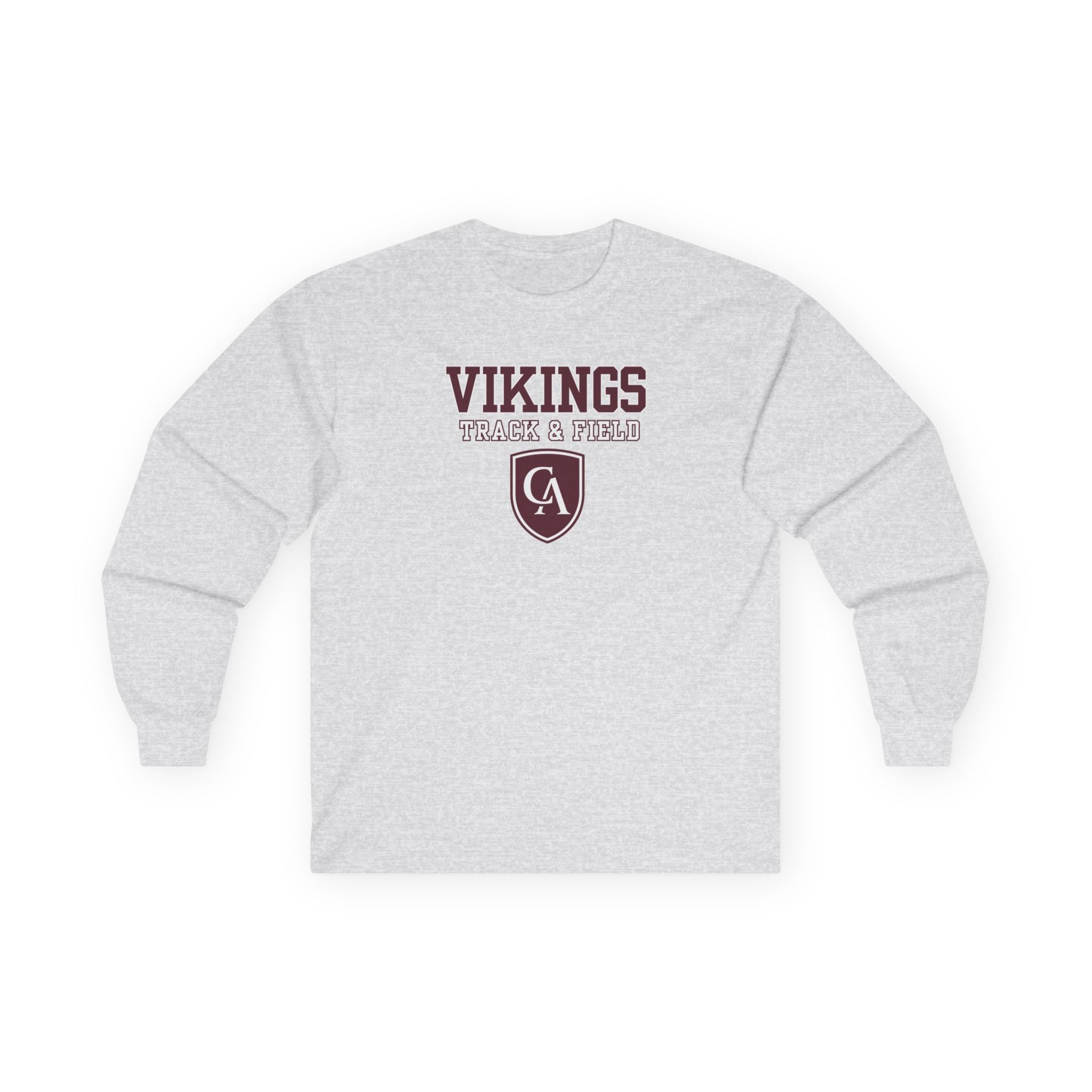 Adult Unisex Columbus Academy Vikings Track & Field Graphic Gildan Long Sleeve Tee