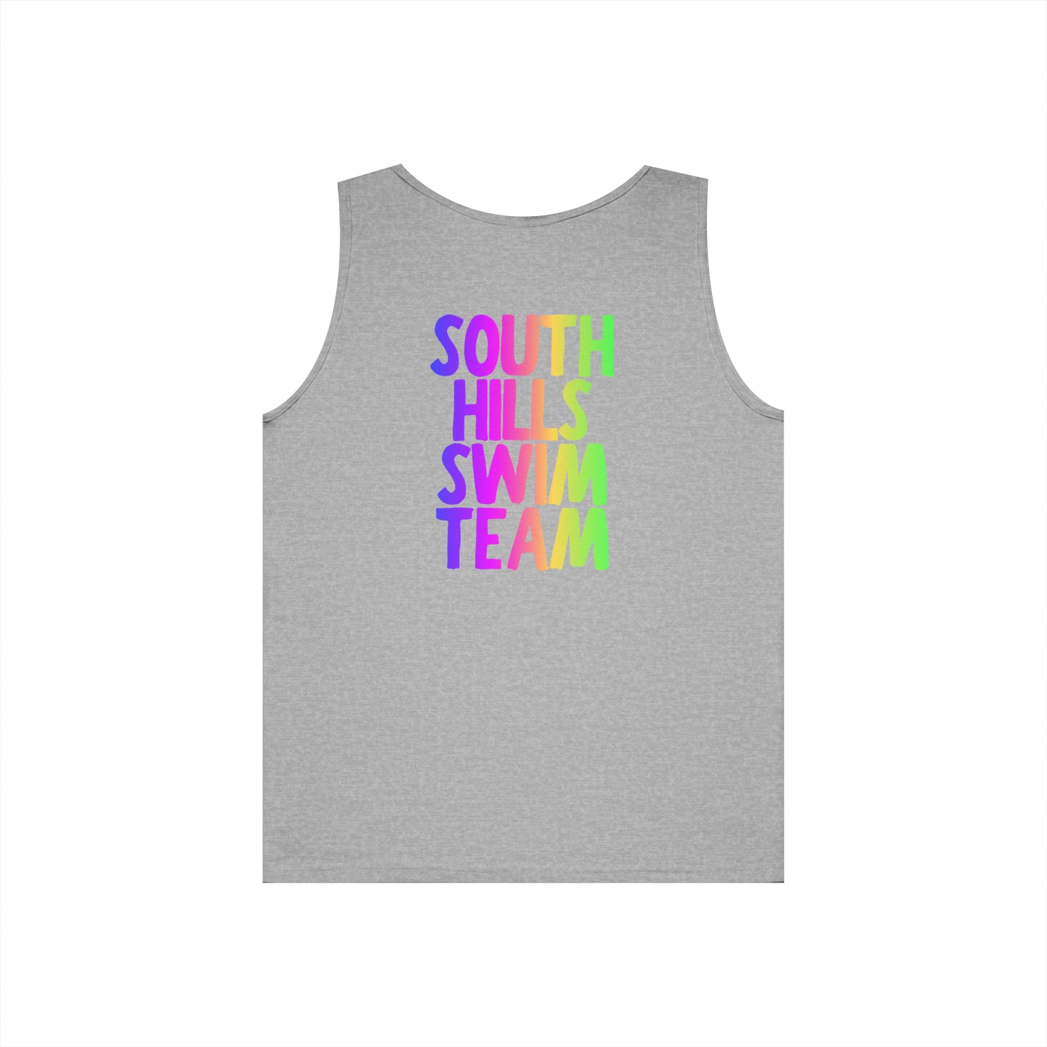 Adult Unisex South Hills Swim Team Neon Rainbow Graphic Tank