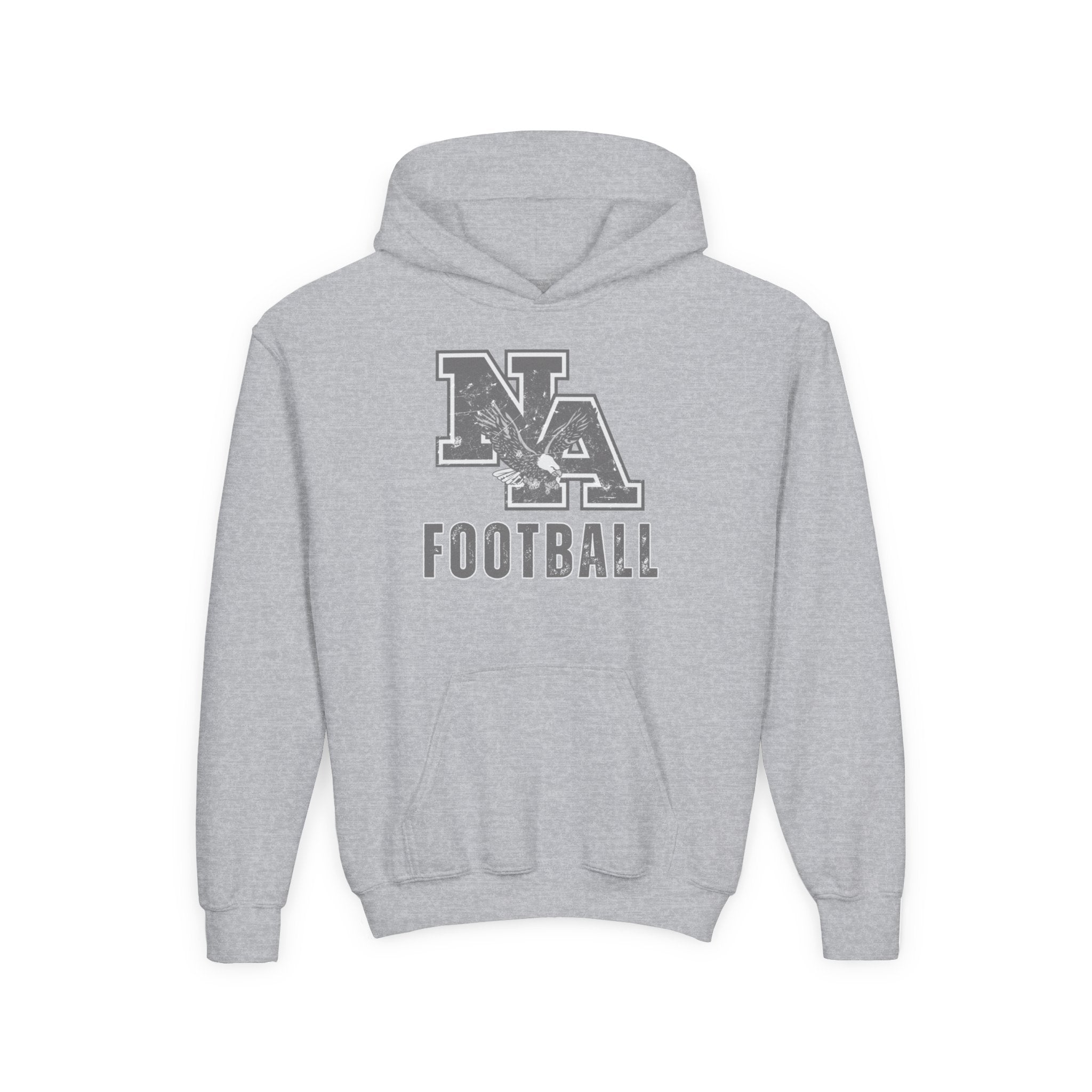 Youth Distressed Vintage Football Logo Graphic Hoodie