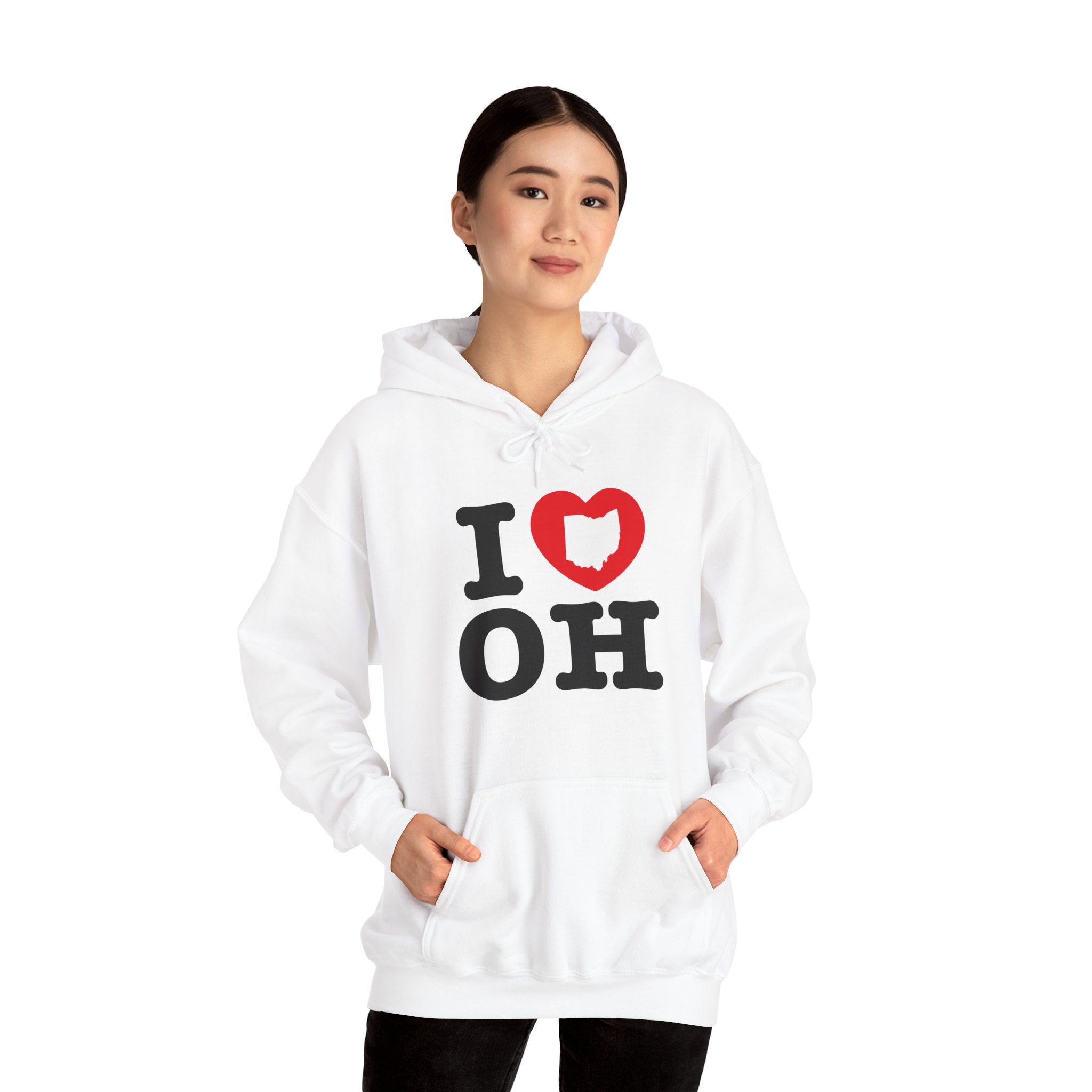 Adult Unisex I Heart OH Graphic Hoodie