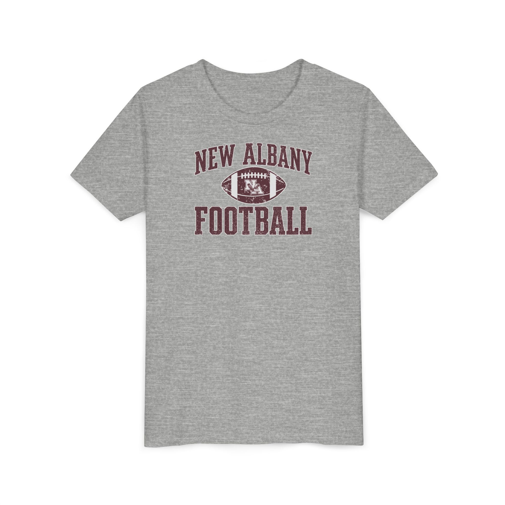 Youth New Albany Vintage Vibes Football Helmet Graphic Short Sleeve Bella + Canvas Soft Tee