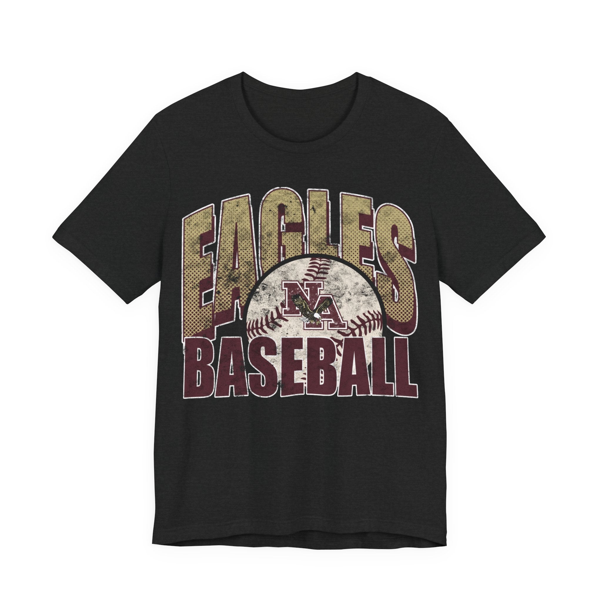 Adult Unisex New Albany Eagles Distressed Dugout Graphic Short Sleeve Soft Tee