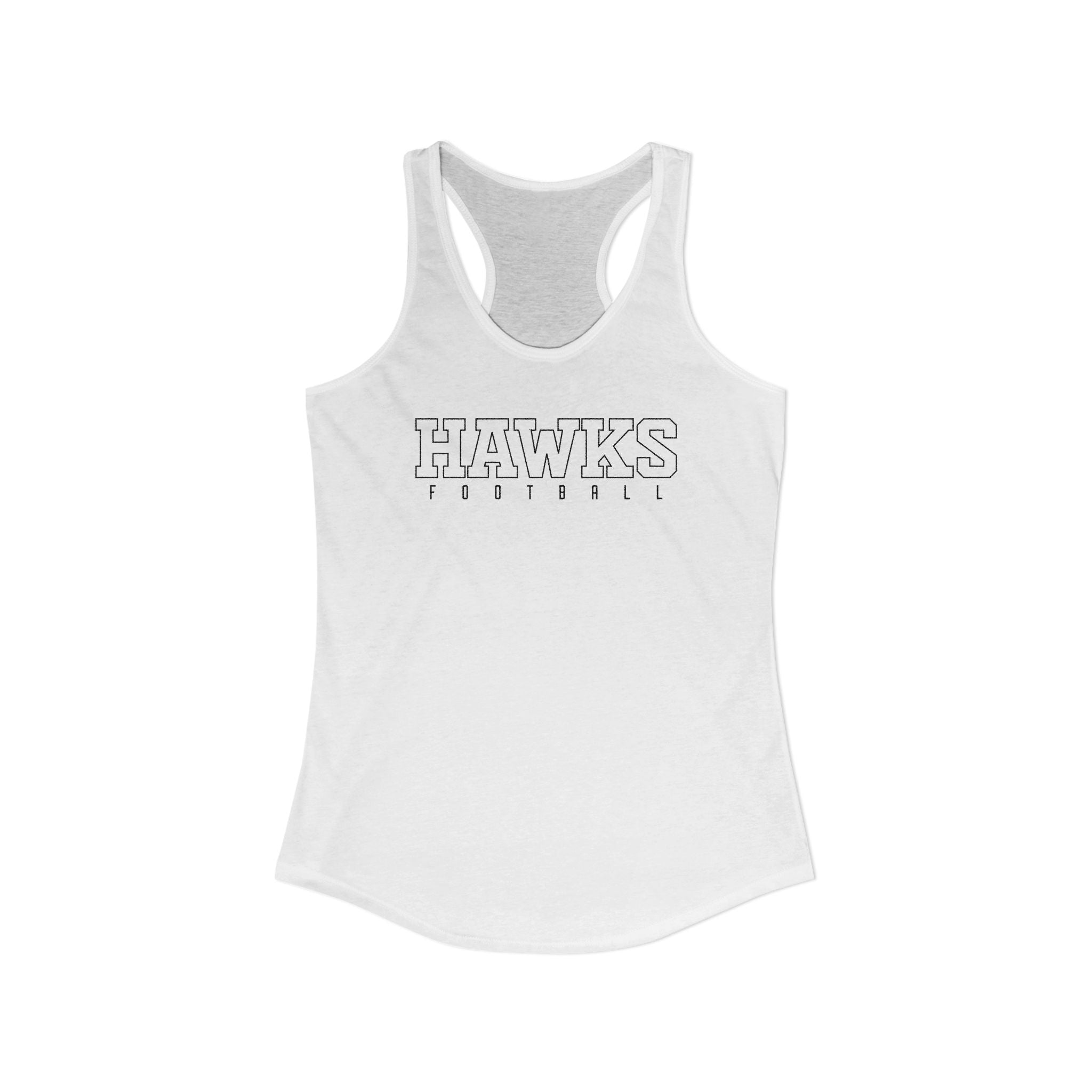 Women's Westerville Central Block Hawks Football Graphic Next Level Racerback Tank