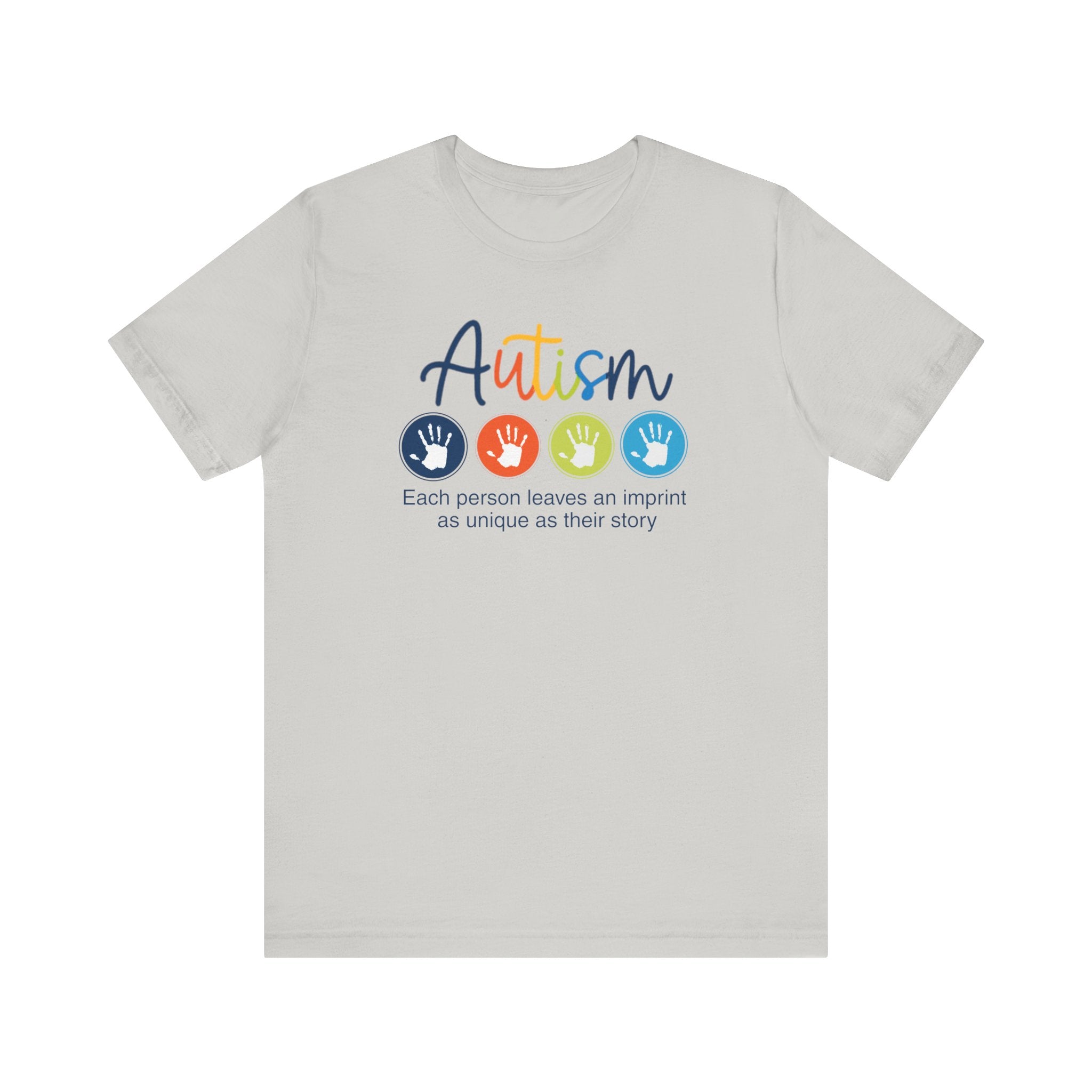 Adult Unisex Autism Imprint Graphic Short Sleeve Soft Tee