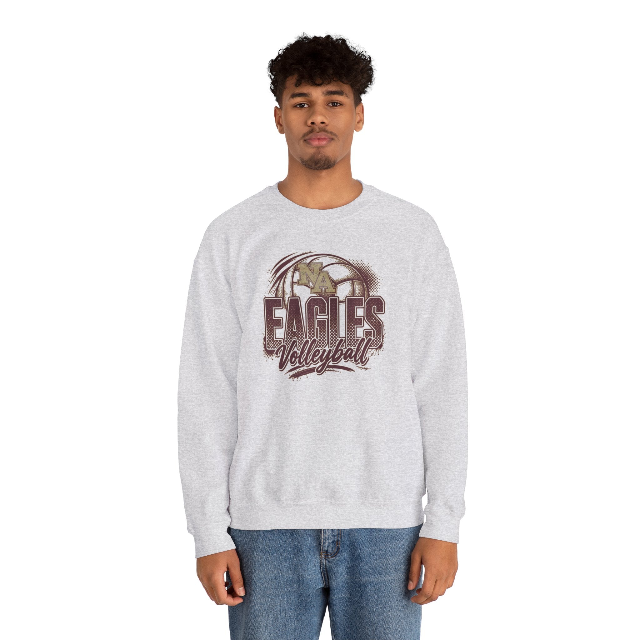 Adult Unisex New Albany Eagles Ombre Volleyball Graphic Sweatshirt