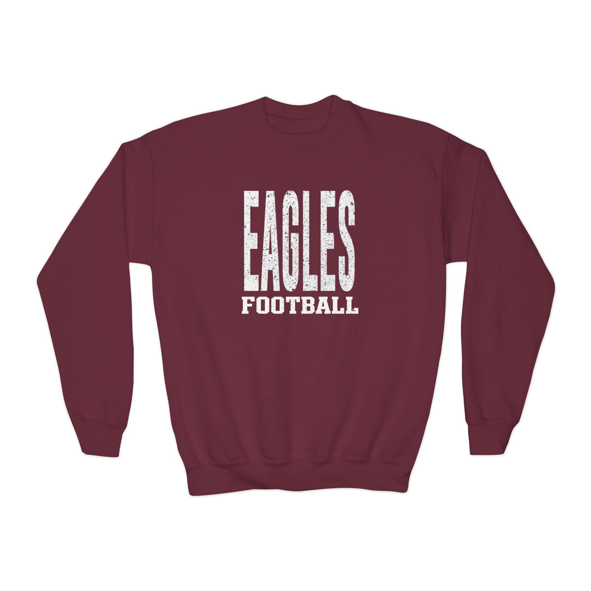 Youth New Albany Football Distressed Enlarged Graphic Gildan Heavy Blend Sweatshirt