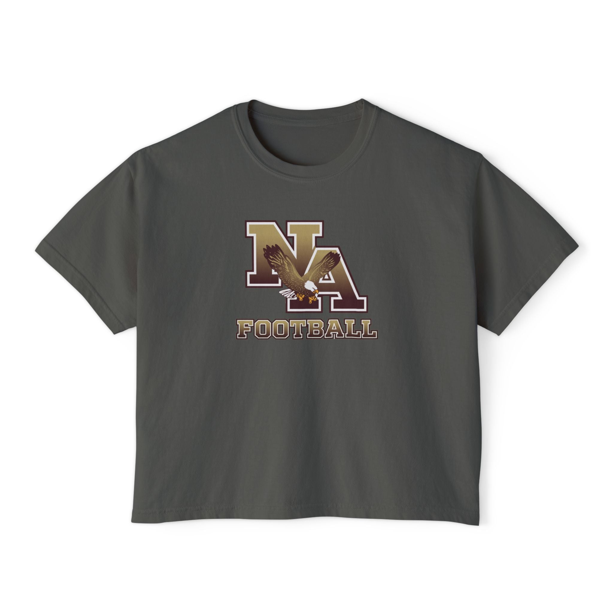 Women's New Albany Ombre Eagle Logo Graphic Boxy Crop Short Sleeve Tee