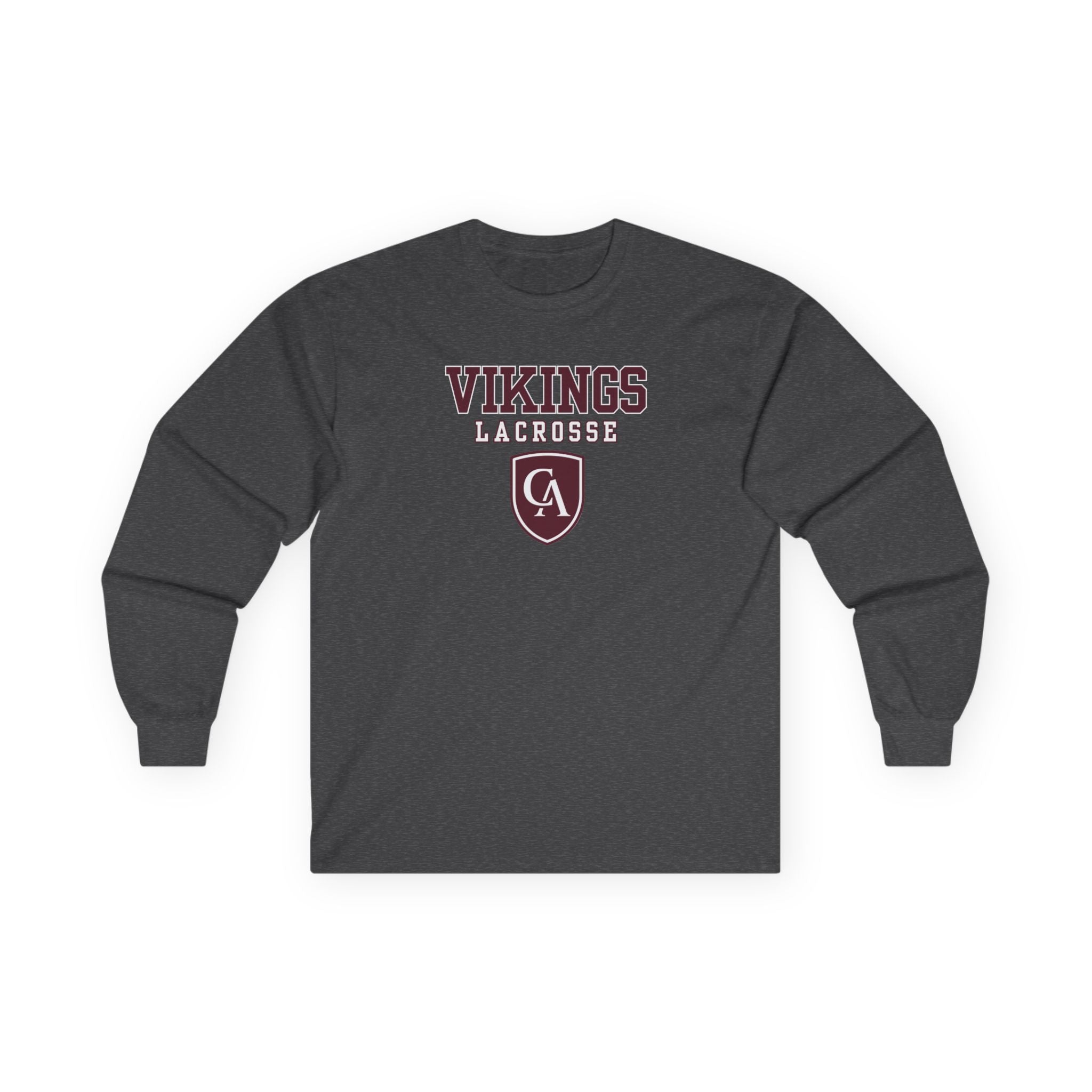 Adult Unisex Columbus Academy Vikings Lacrosse Graphic Gildan Long Sleeve Tee