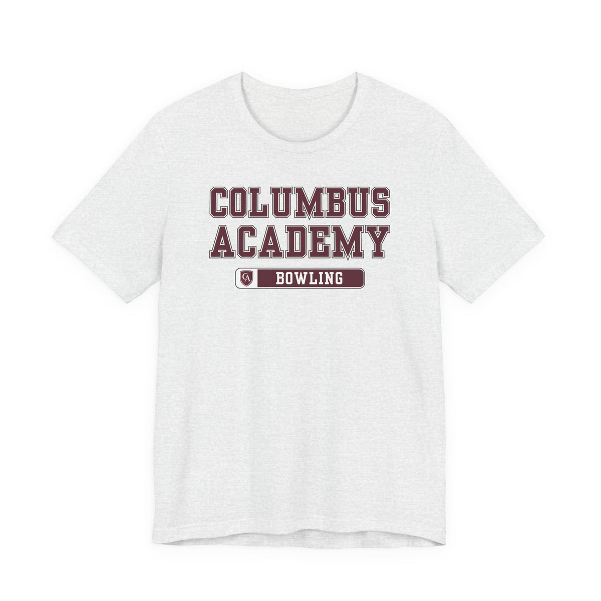 Adult Unisex Columbus Academy Bowling Graphic Short Sleeve Bella + Canvas Soft Tee
