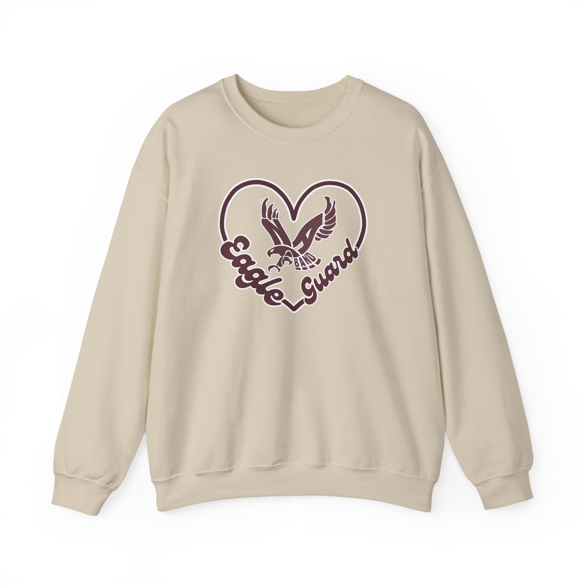 Adult Unisex Eagle Guard Heart Graphic Sweatshirt