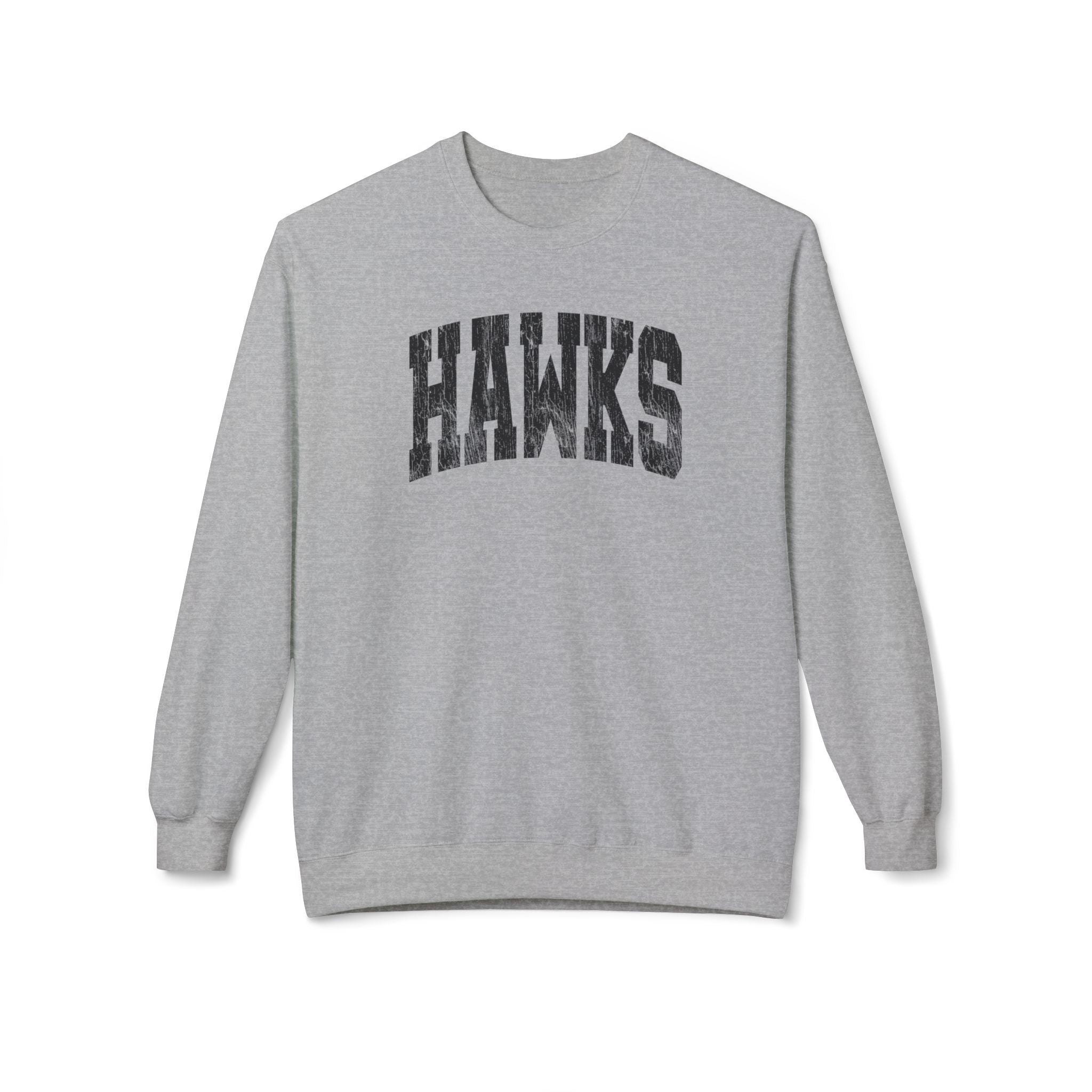 Adult Unisex Westerville Central Distressed Oversized Hawks Graphic Soft Style Sweatshirt