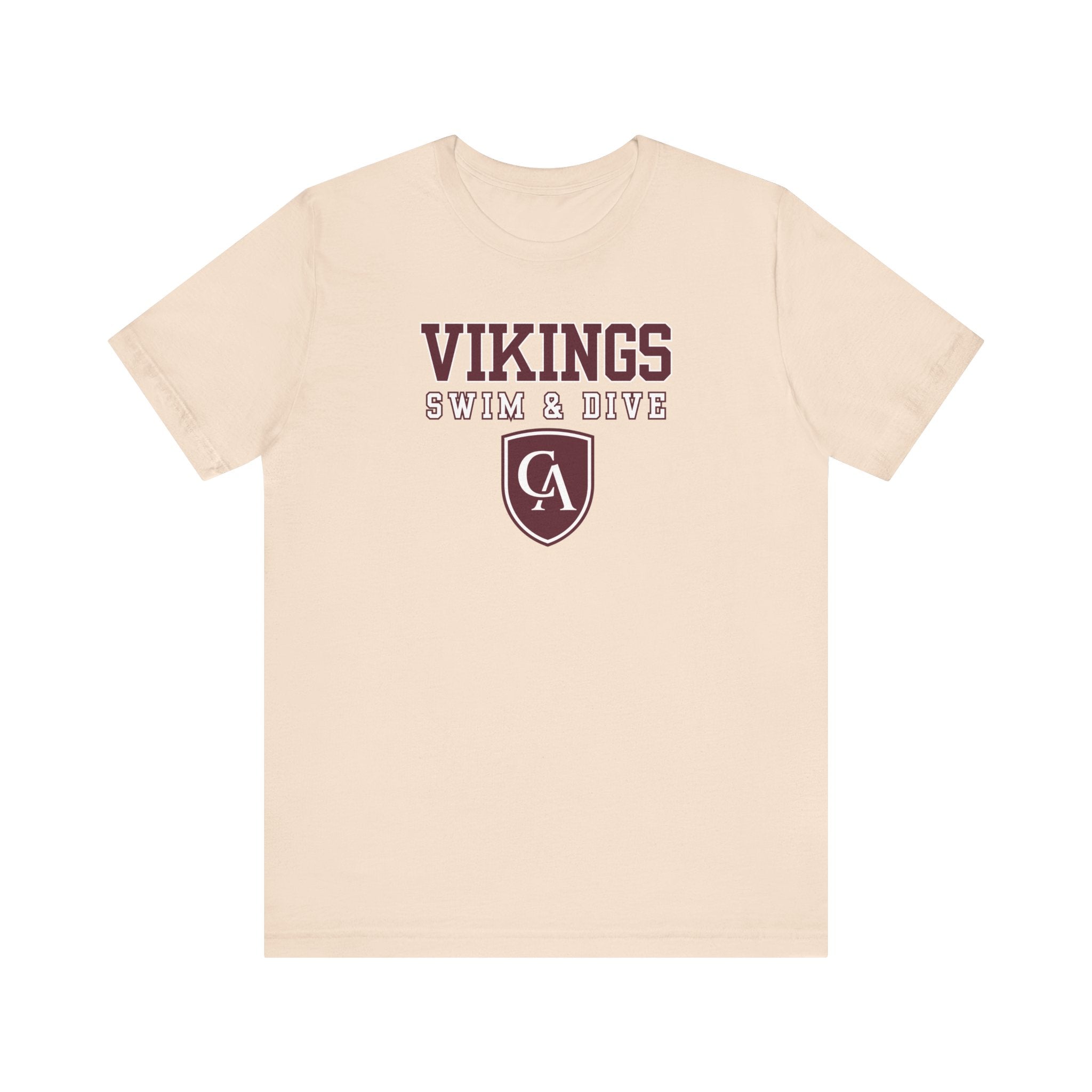 Adult Unisex Columbus Academy Vikings Swim & Dive Graphic Short Sleeve Bella + Canvas Soft Tee