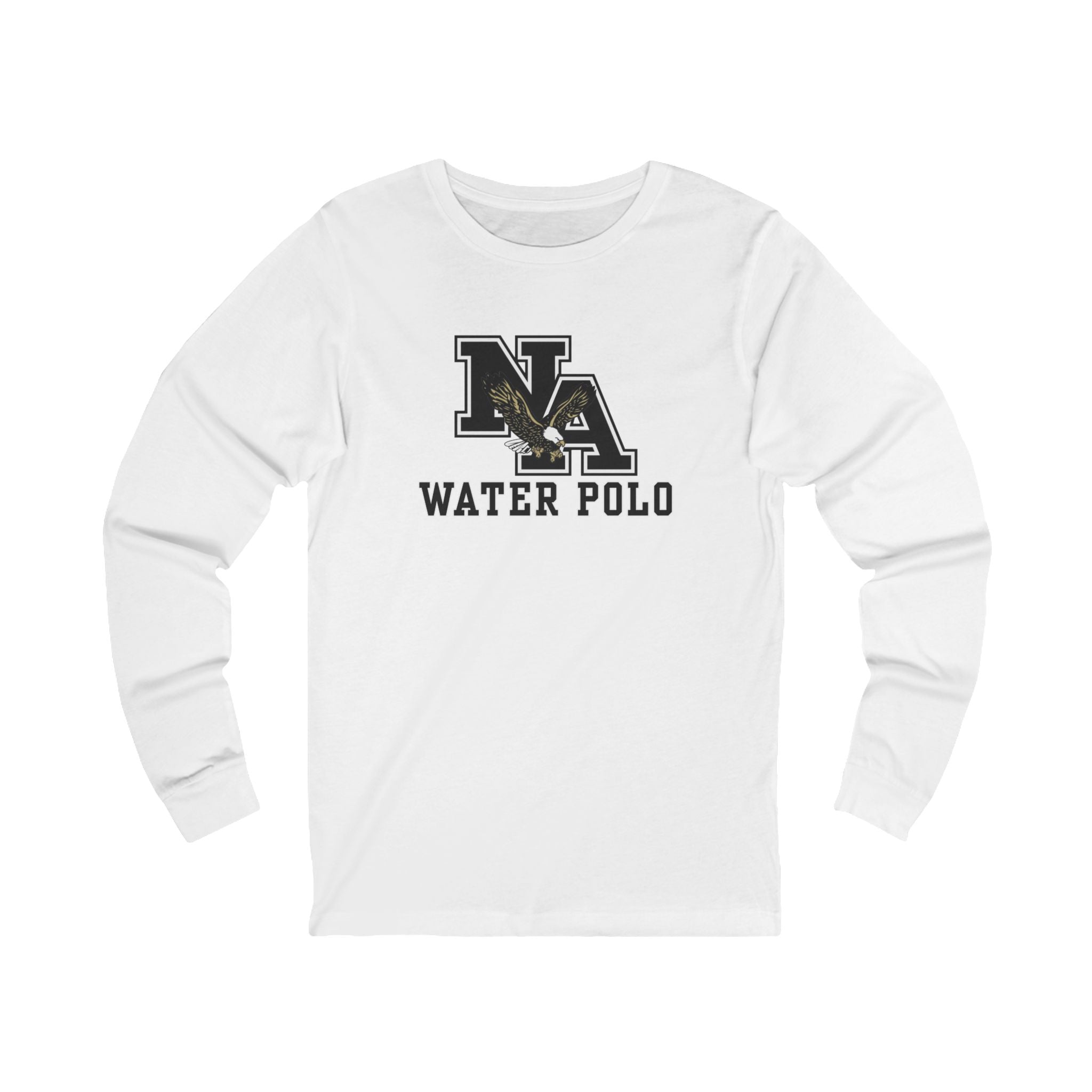 Adult Unisex New Albany Water Polo Classic Black Logo Graphic Long Sleeve Soft Tee