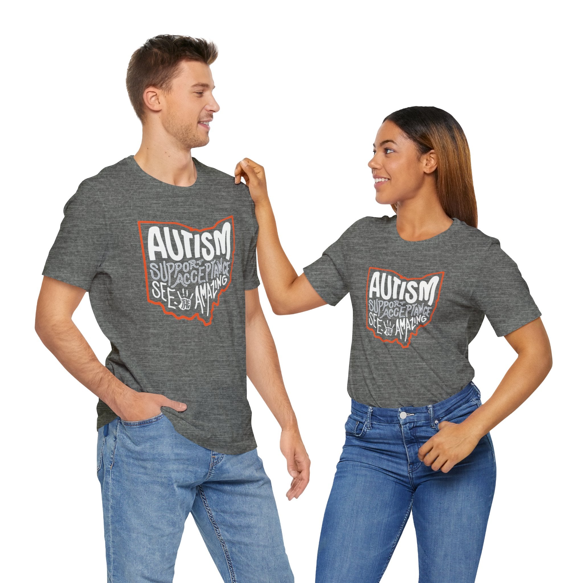 Adult Unisex Autism See The Amazing Graphic Short Sleeve Soft Tee - Bridgeway Academy