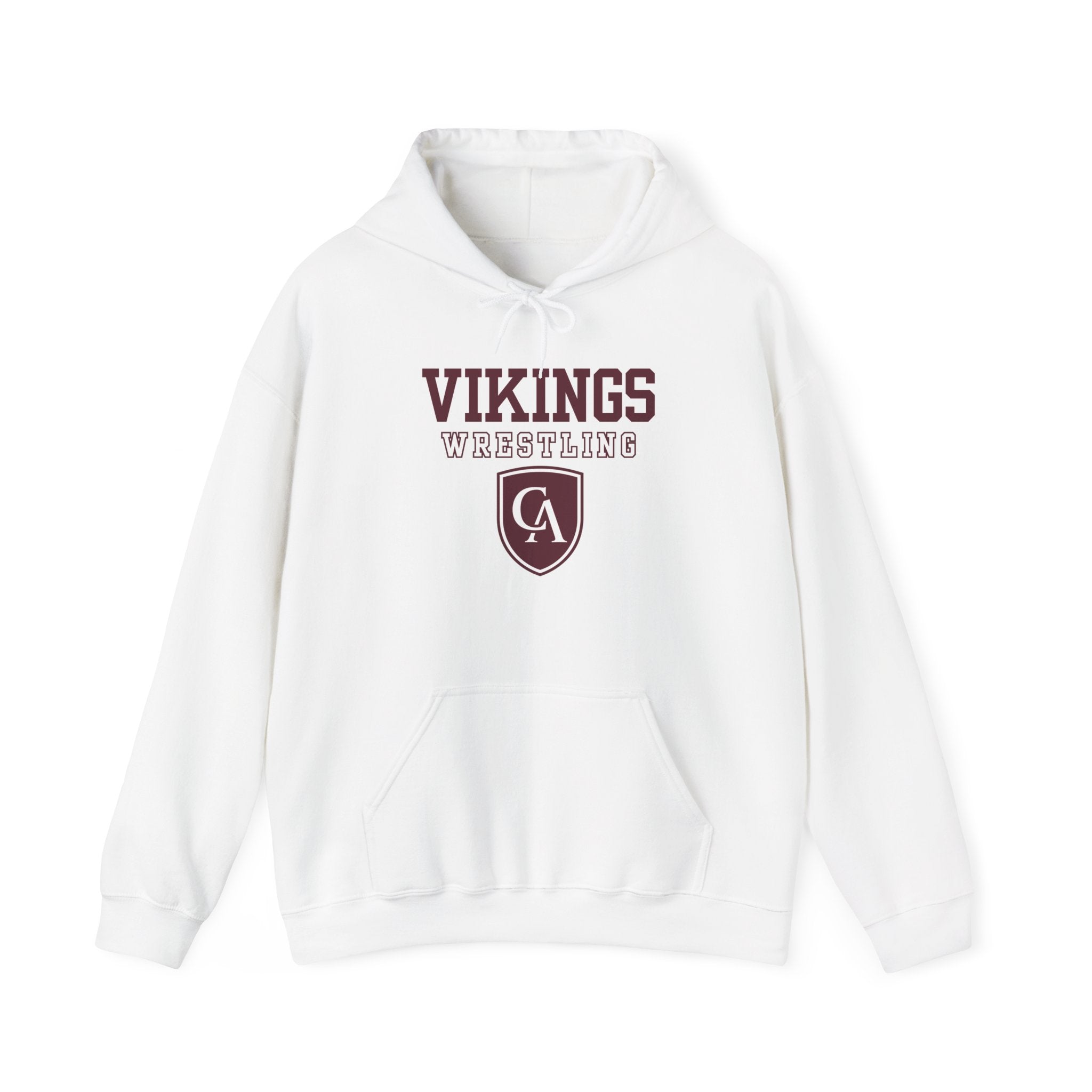 Adult Unisex Columbus Academy Vikings Wrestling Graphic Gildan Heavy Blend Hoodie