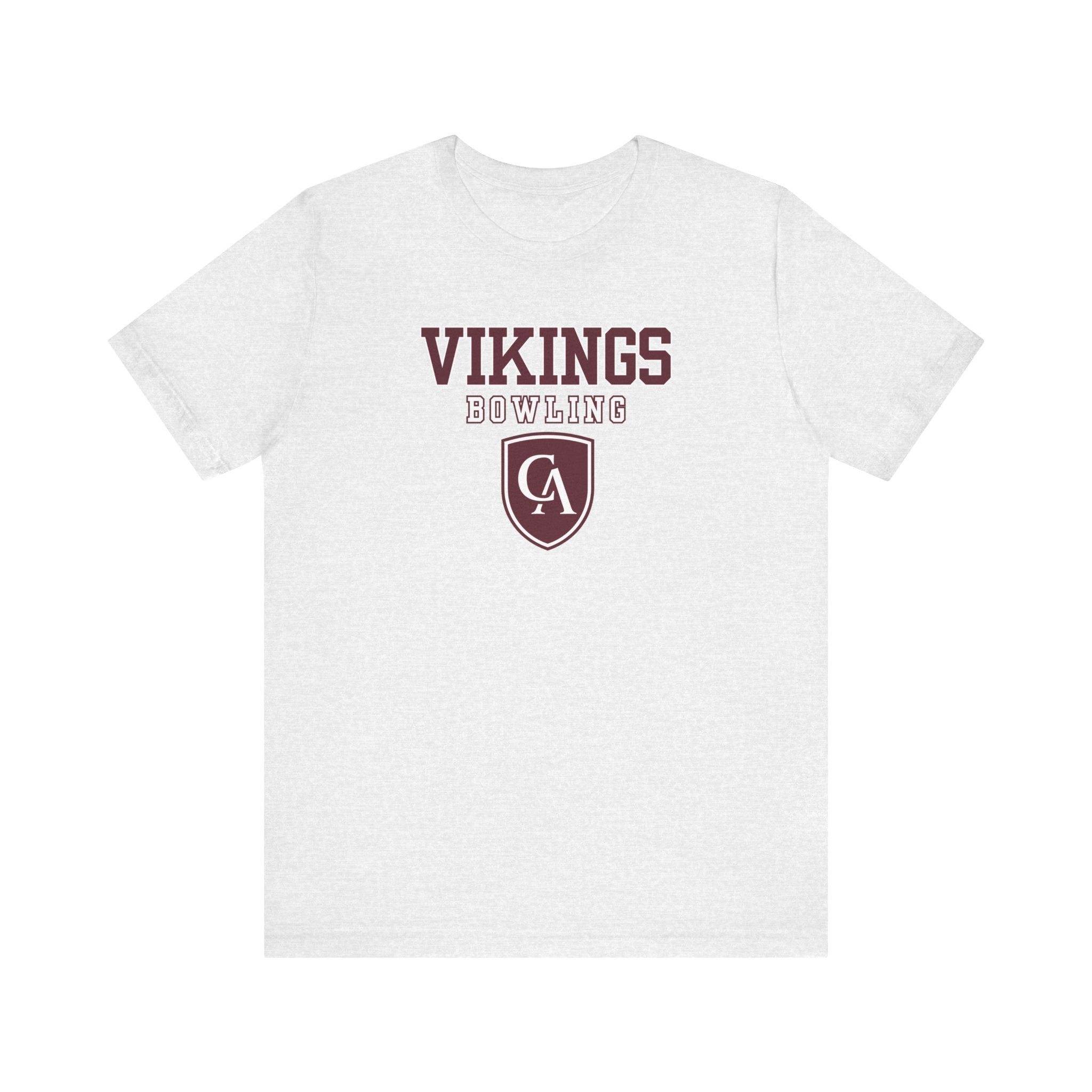 Adult Unisex Columbus Academy Vikings Bowling Graphic Short Sleeve Bella + Canvas Soft Tee