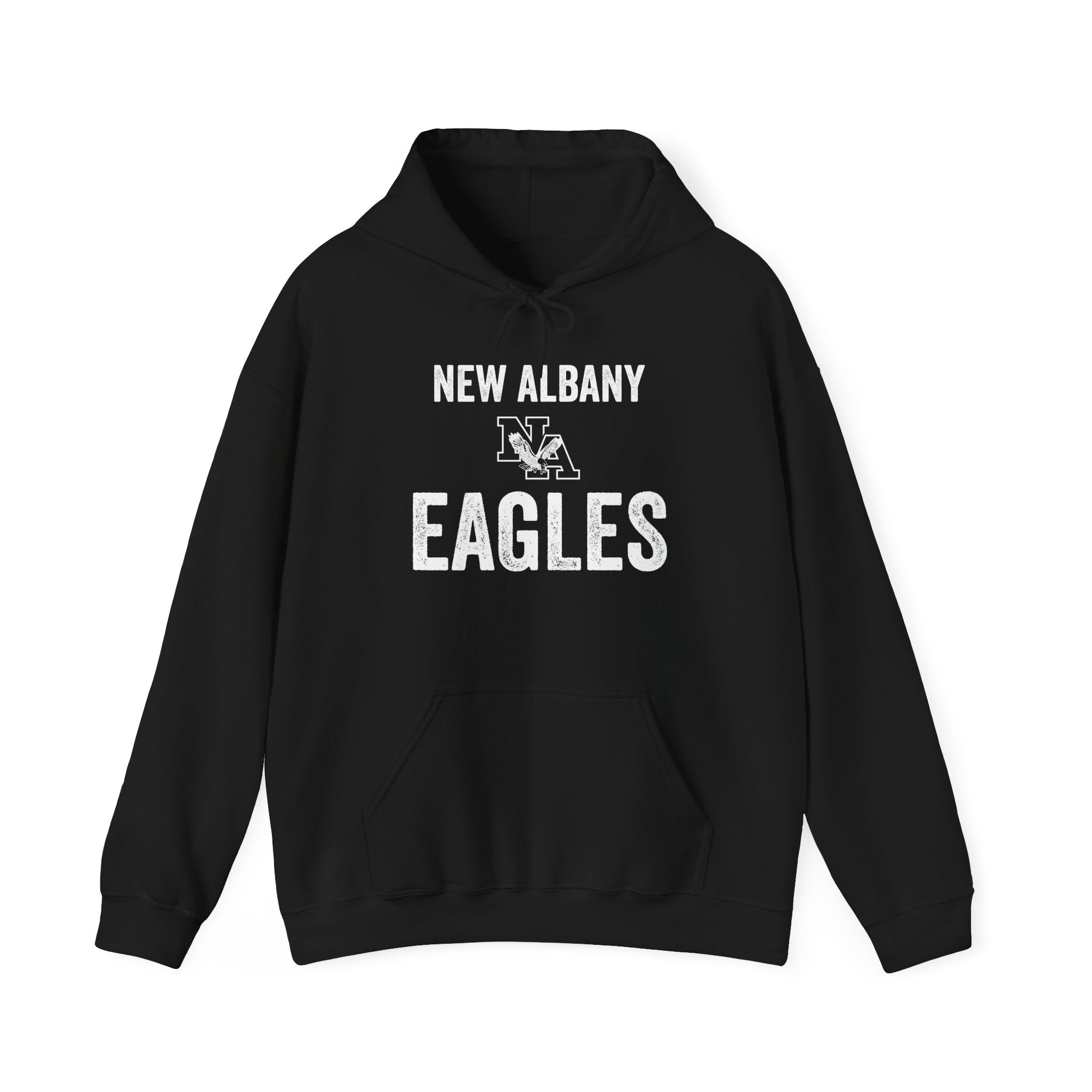 Adult Unisex New Albany Vintage Distressed New Albany Eagles Graphic Hoodie