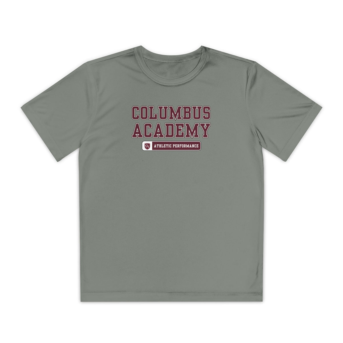 Youth Columbus Academy Football Graphic Sport-Tek Competitor Performance Tee