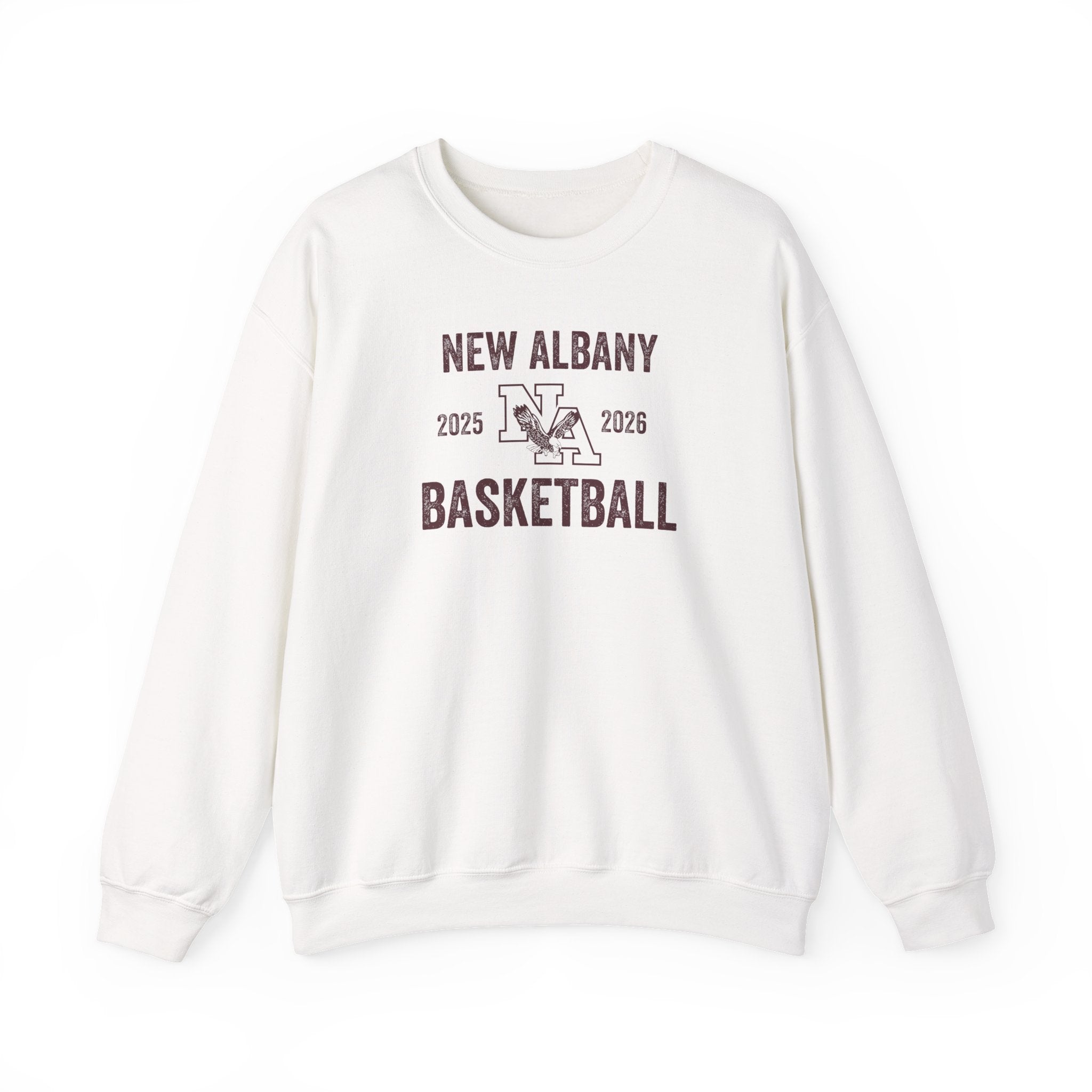Adult Unisex Vintage Distressed New Albany Basketball Graphic Sweatshirt