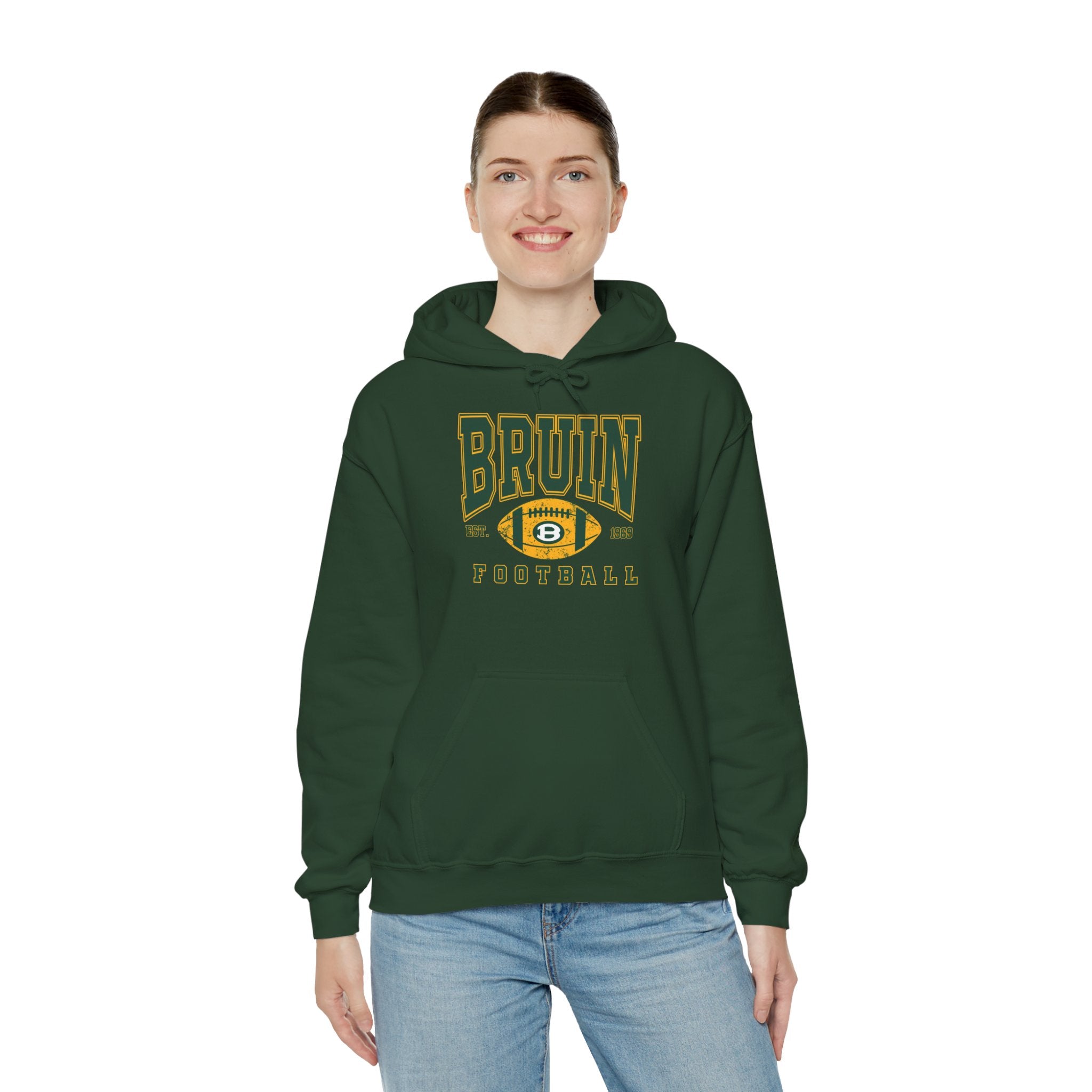 Adult Unisex Bruin Football Heritage Graphic Hoodie