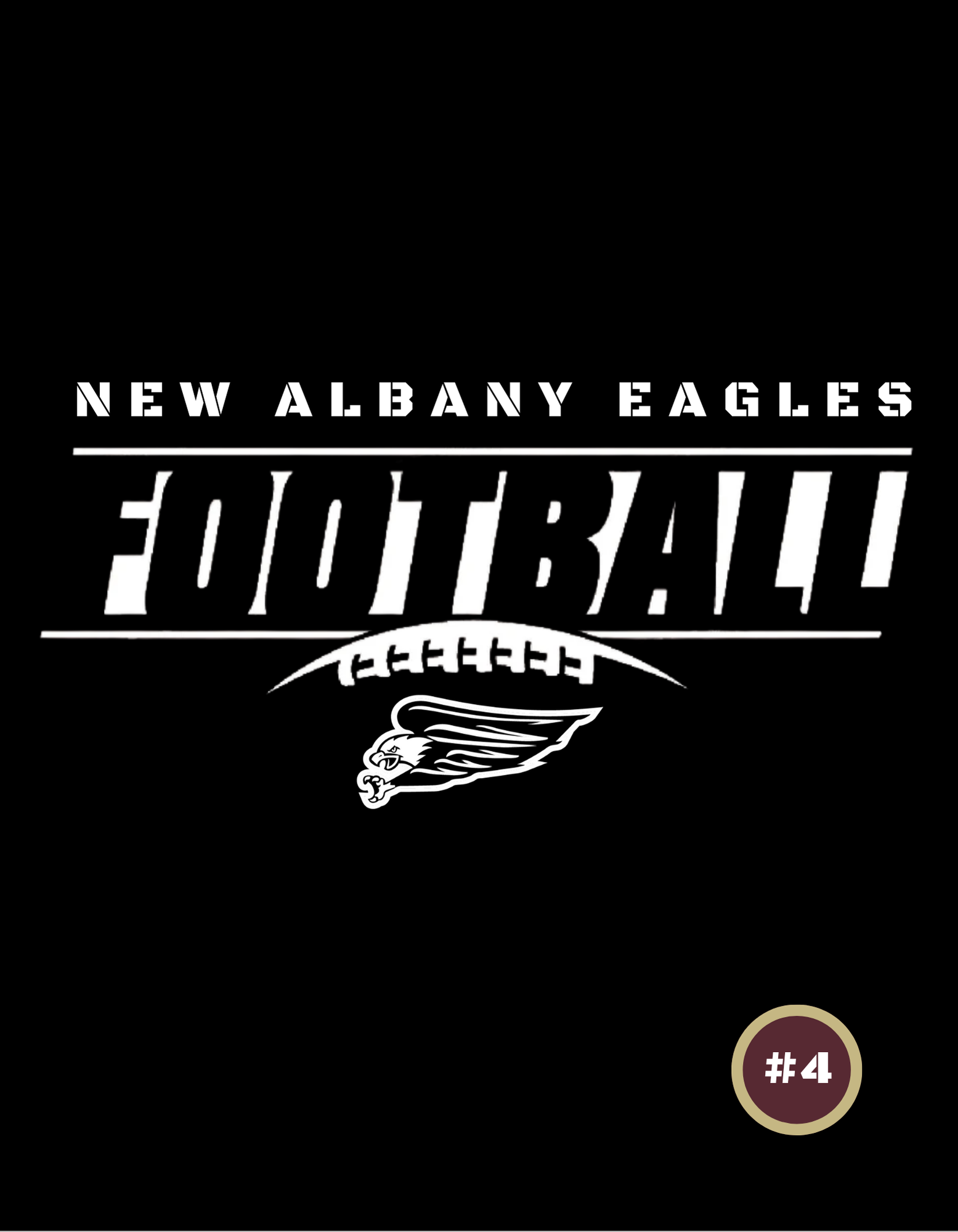 Adult Unisex Choose your Graphic Hoodie with Customized Back - New Albany Football