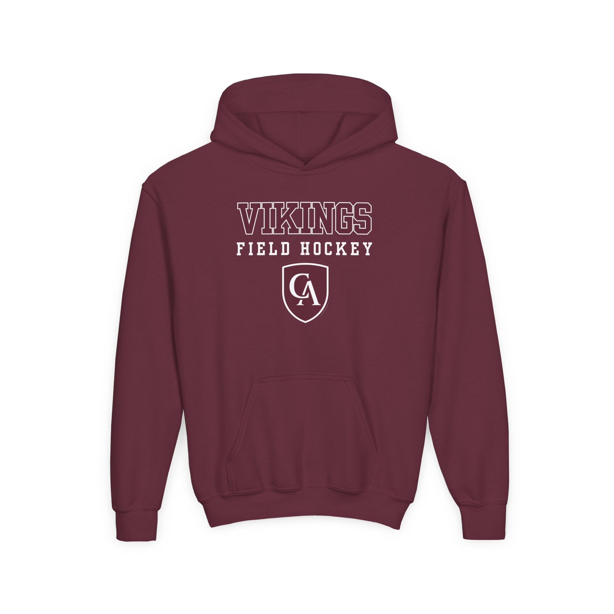 Youth Columbus Academy Vikings Field Hockey Graphic Gildan Heavy Blend Hoodie