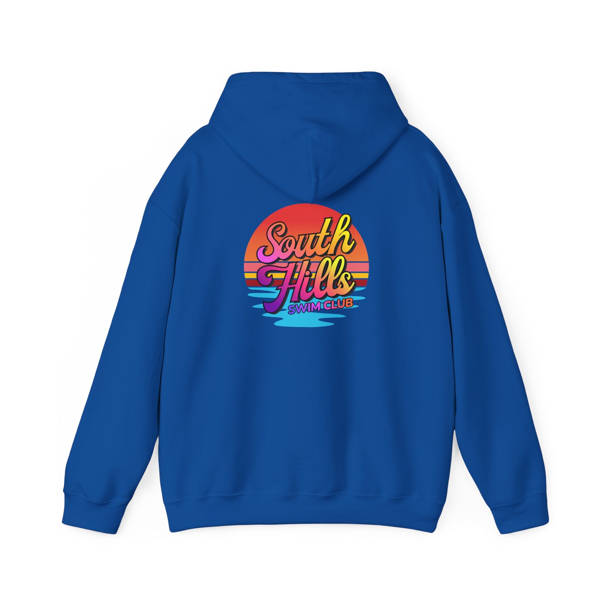 Adult Unisex South Hills Swim Club Sunset Script Graphic Hoodie