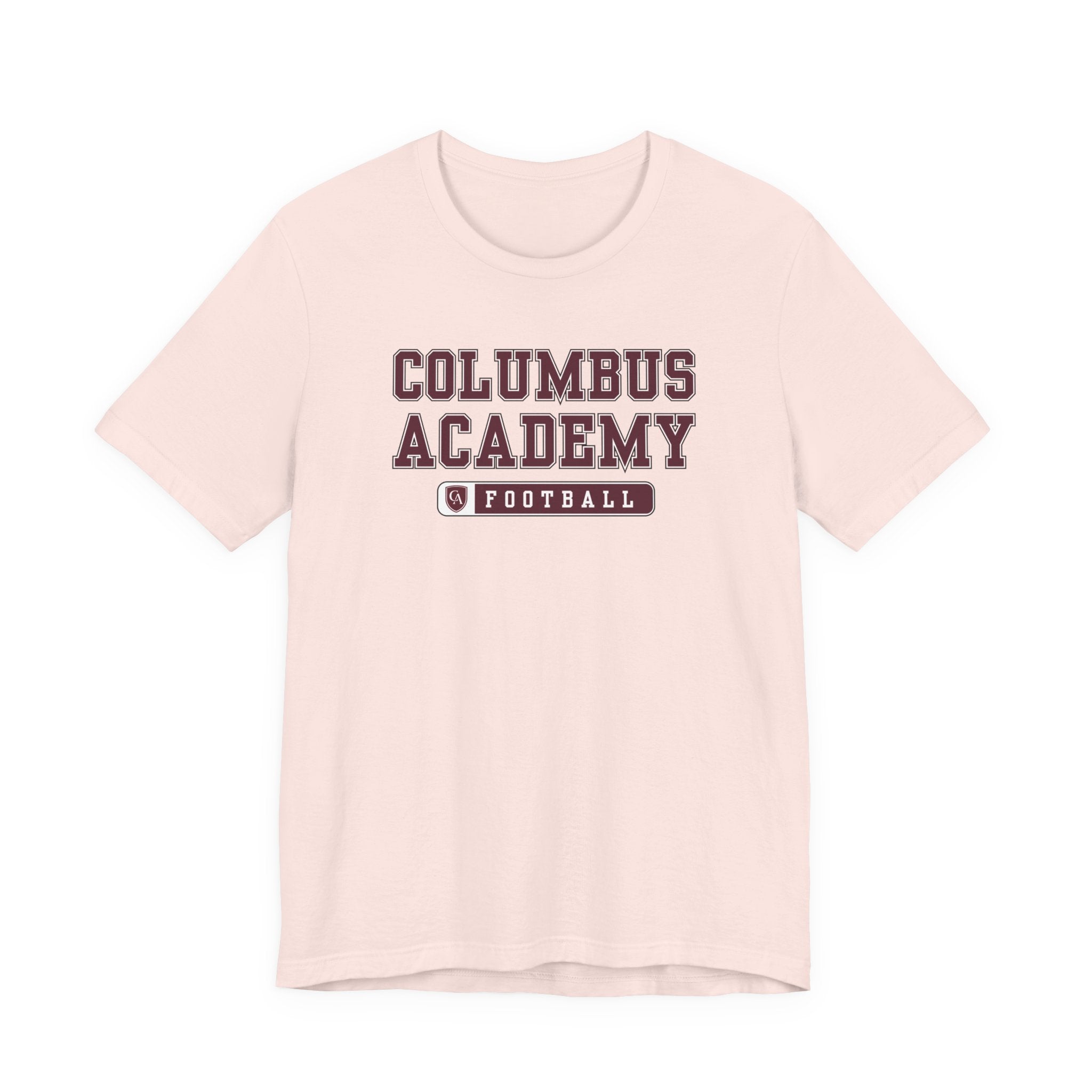 Adult Unisex Columbus Academy Football Graphic Short Sleeve Bella + Canvas Soft Tee