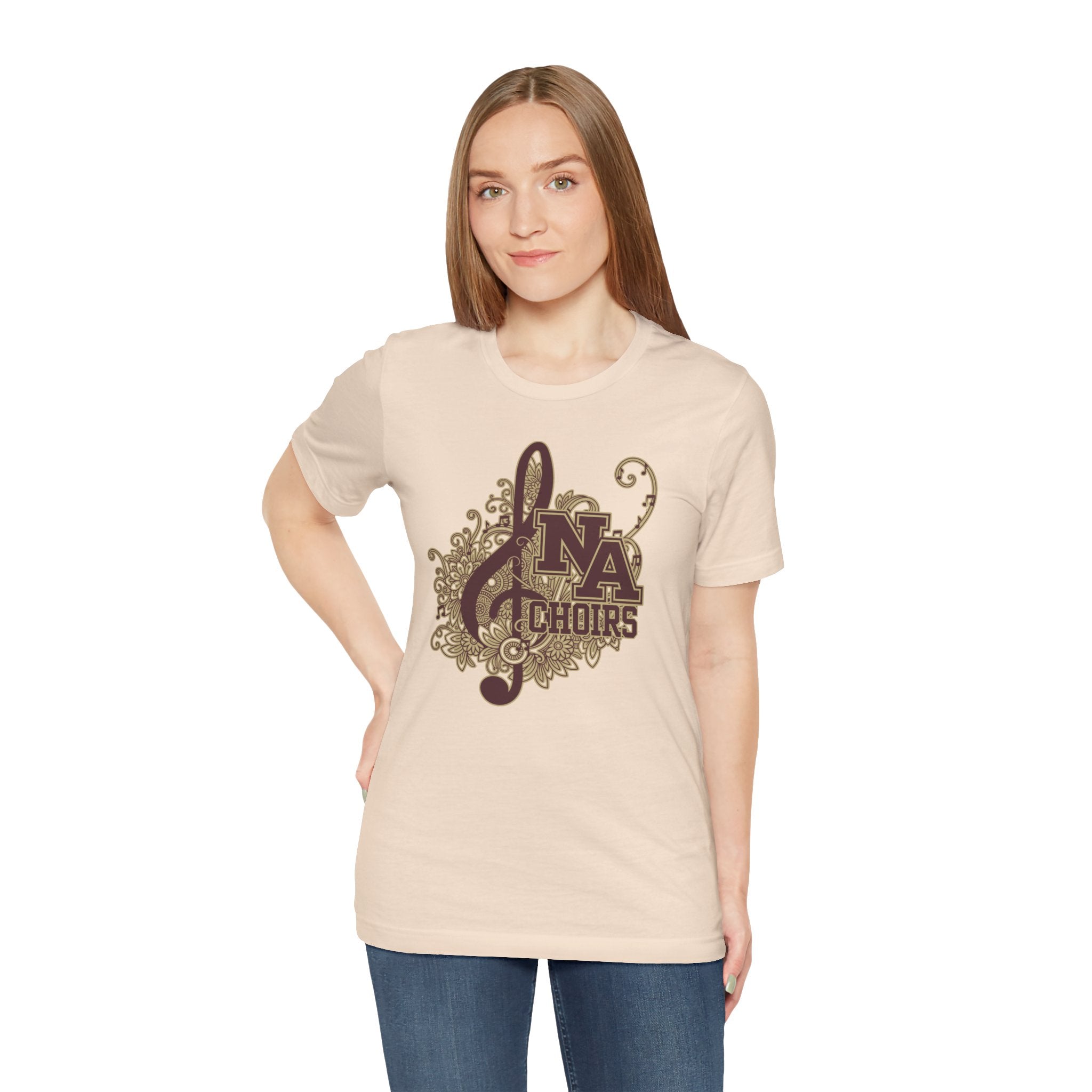 Adult Unisex Floral Medley Choirs Graphic Short Sleeve Soft Tee