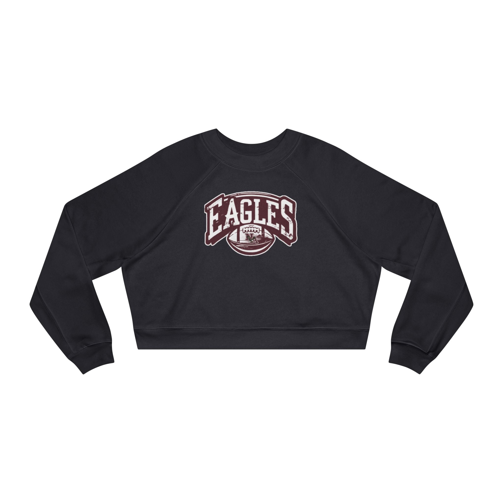 Women's Eagles Football Motion Graphic Cropped Fleece Sweatshirt