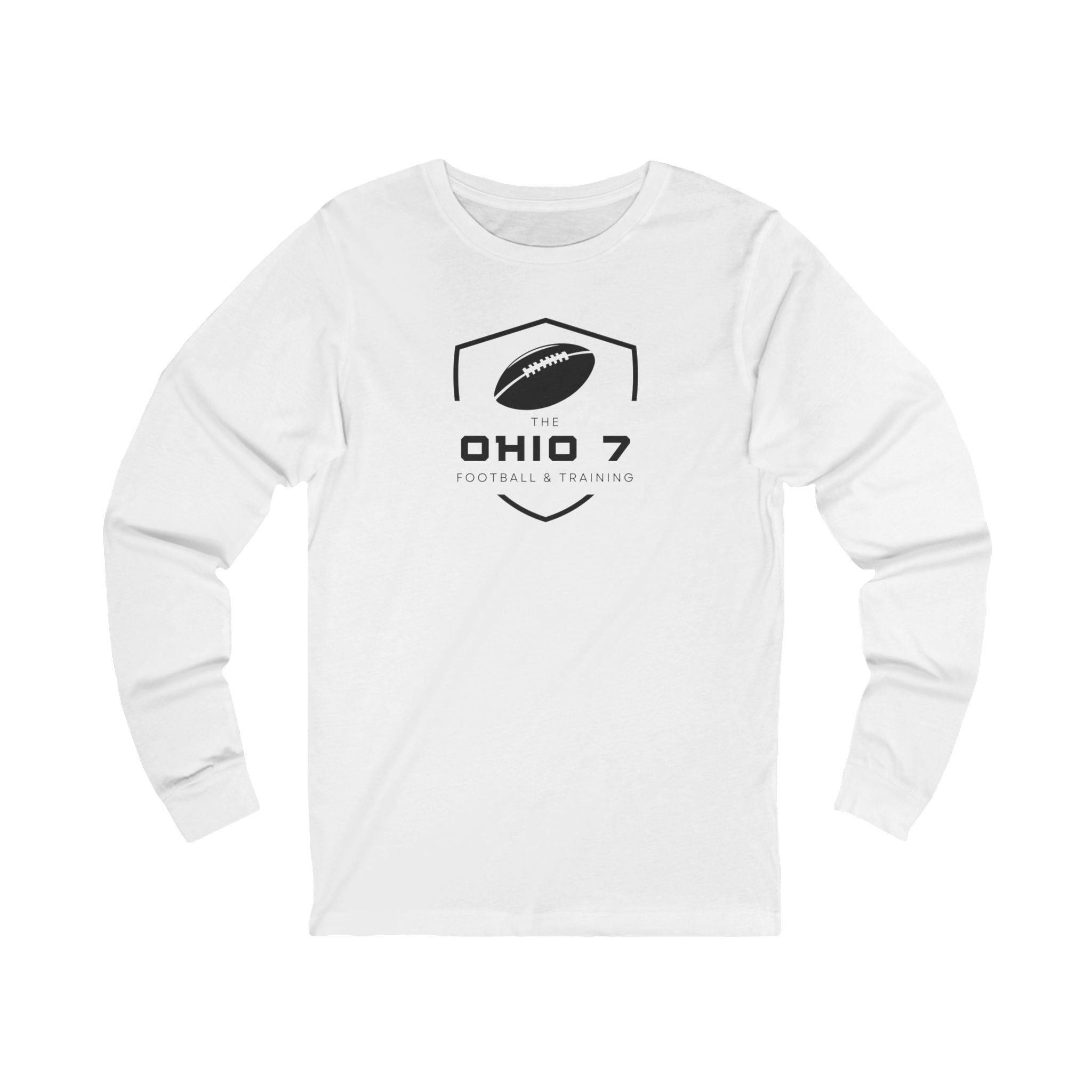 Adult Unisex The Ohio 7 Black Logo Long Sleeve Bella + Canvas Soft Tee