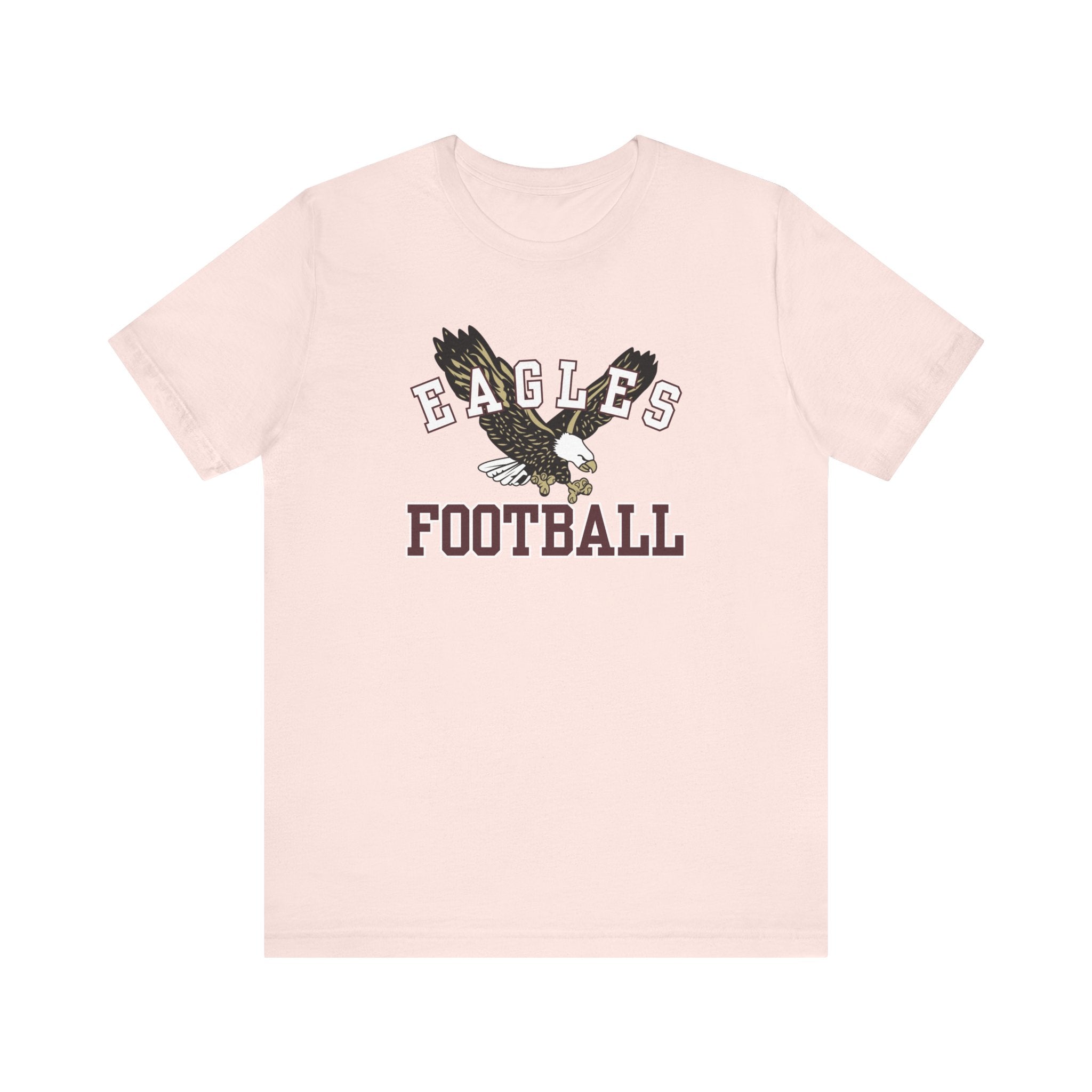 Adult Unisex Flying Football Eagle Graphic Short Sleeve Soft Tee