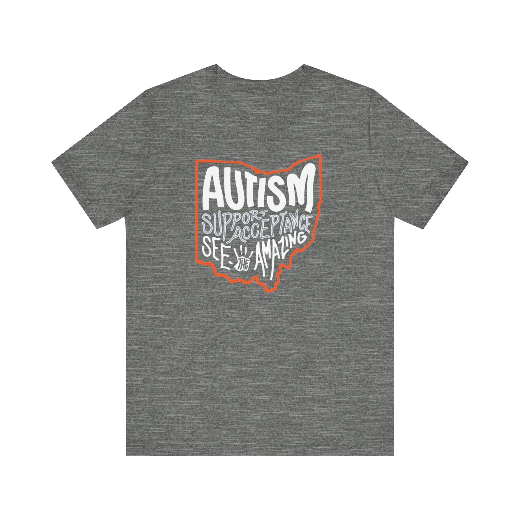 Adult Unisex Autism See The Amazing Graphic Short Sleeve Soft Tee - Bridgeway Academy
