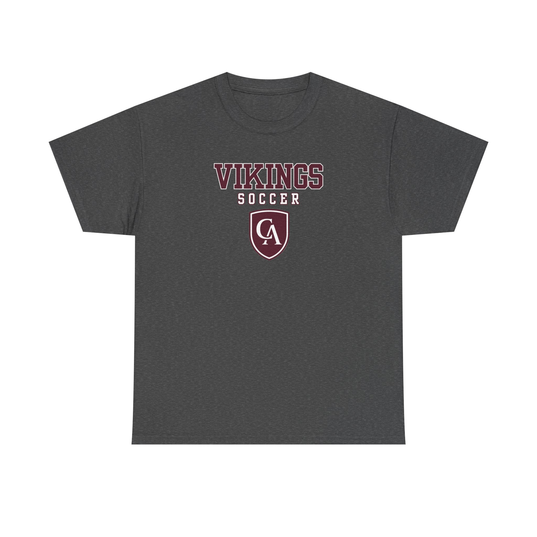 Adult Unisex Columbus Academy Vikings Soccer Graphic Short Sleeve Gildan Heavy Tee