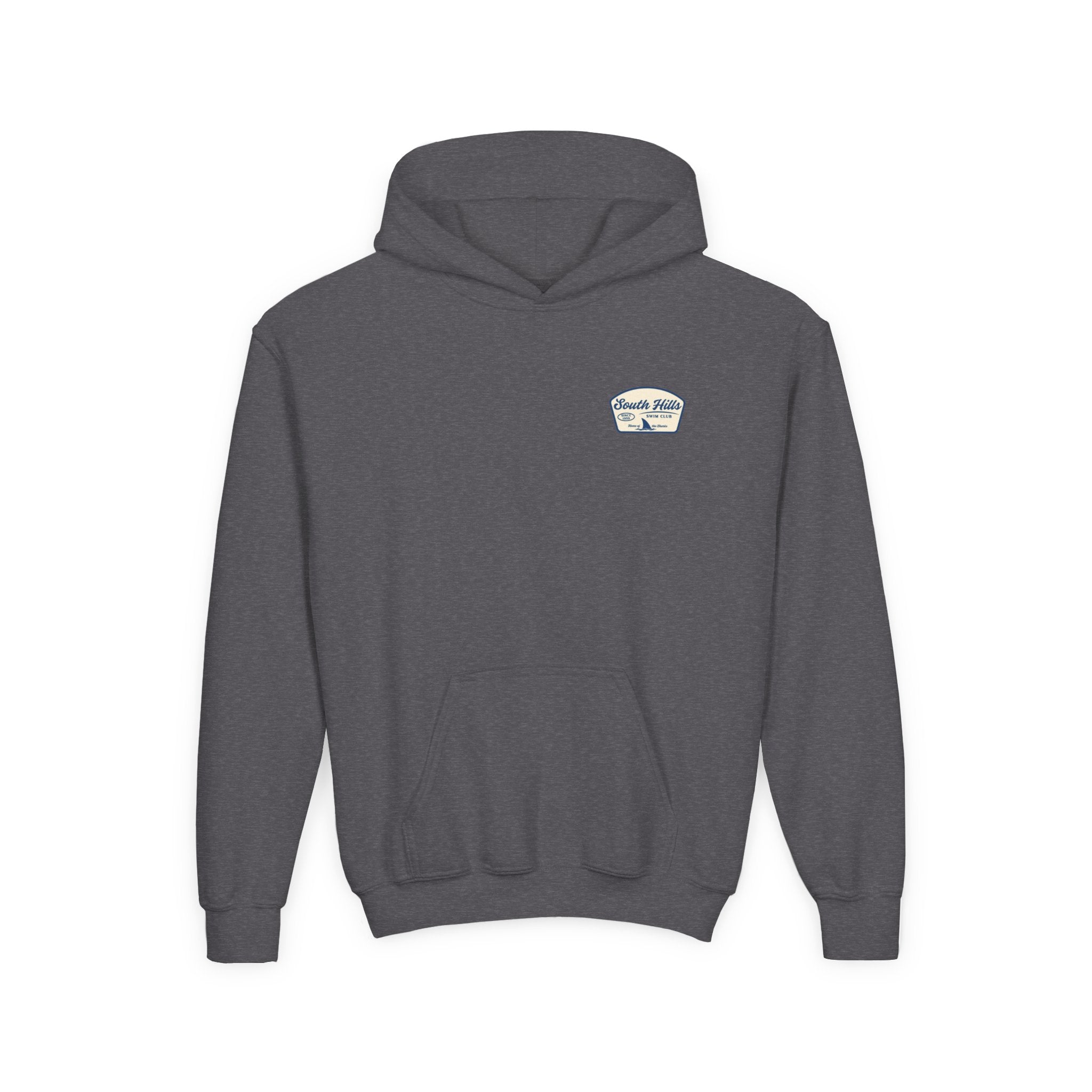 Youth South Hills Swim Club Home of the Sharks Graphic Hoodie