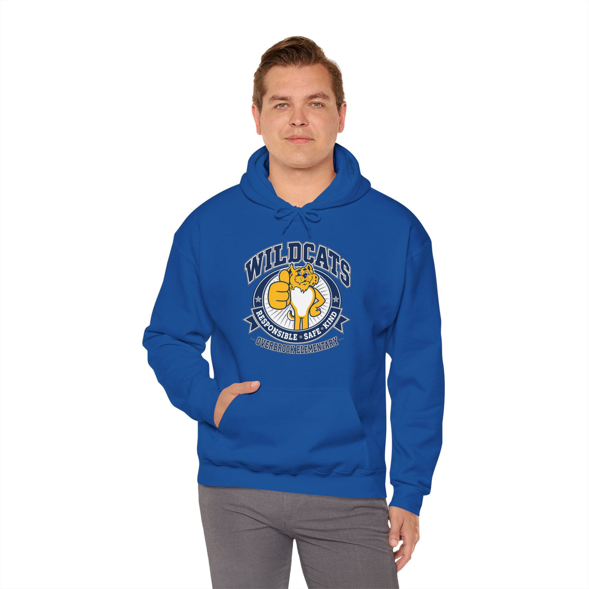 Adult Unisex Overbrook Elementary Wildcat Way Graphic Hoodie