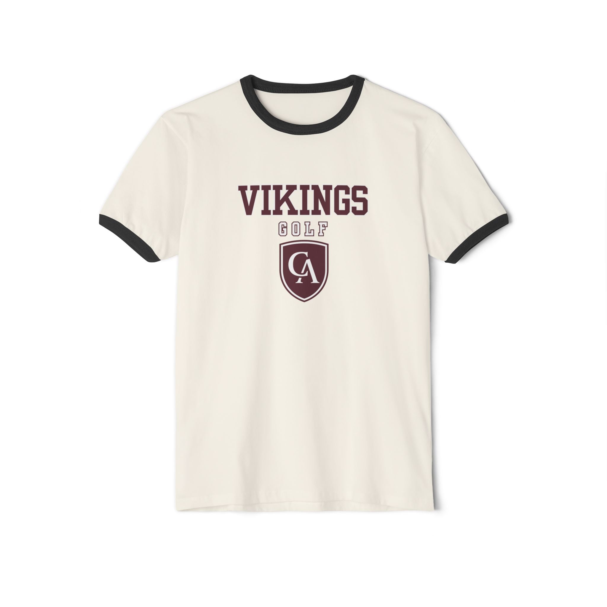 Adult Unisex Columbus Academy Vikings Golf Graphic Short Sleeve Ringer Tee