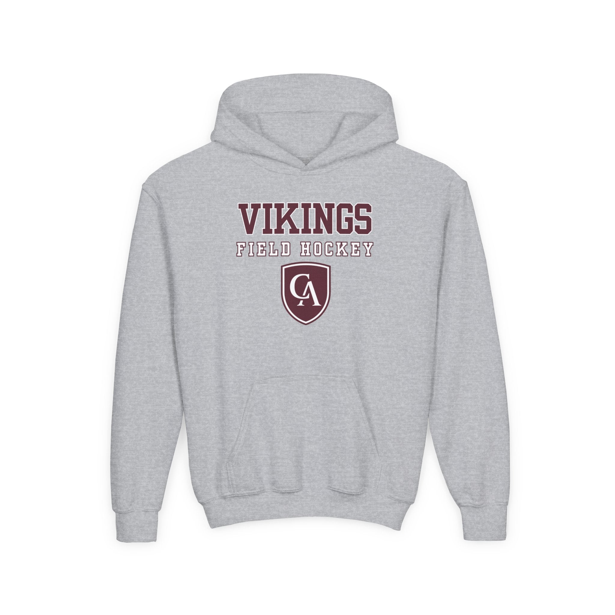 Youth Columbus Academy Vikings Field Hockey Graphic Gildan Heavy Blend Hoodie