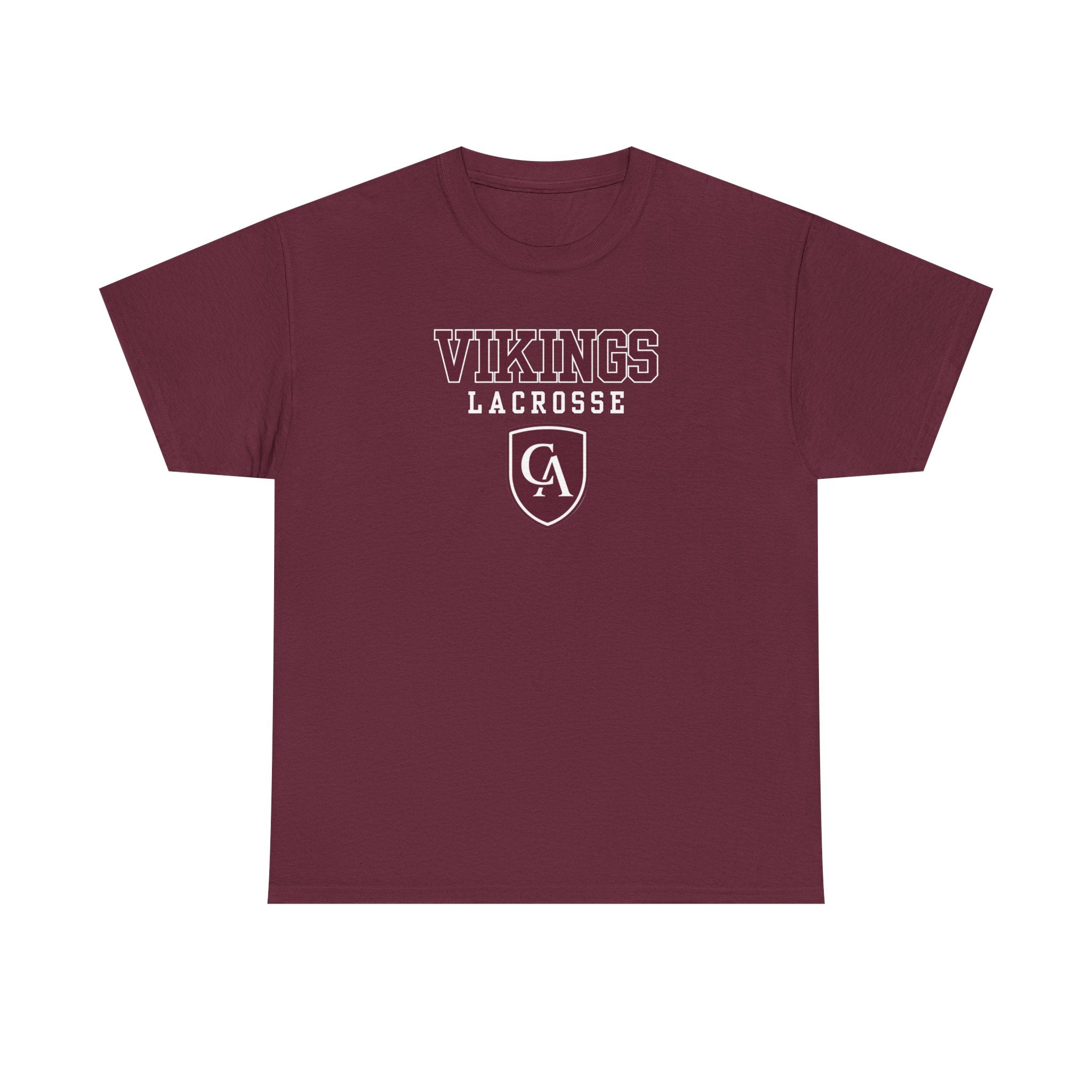 Adult Unisex Columbus Academy Vikings Lacrosse Graphic Short Sleeve Gildan Heavy Tee