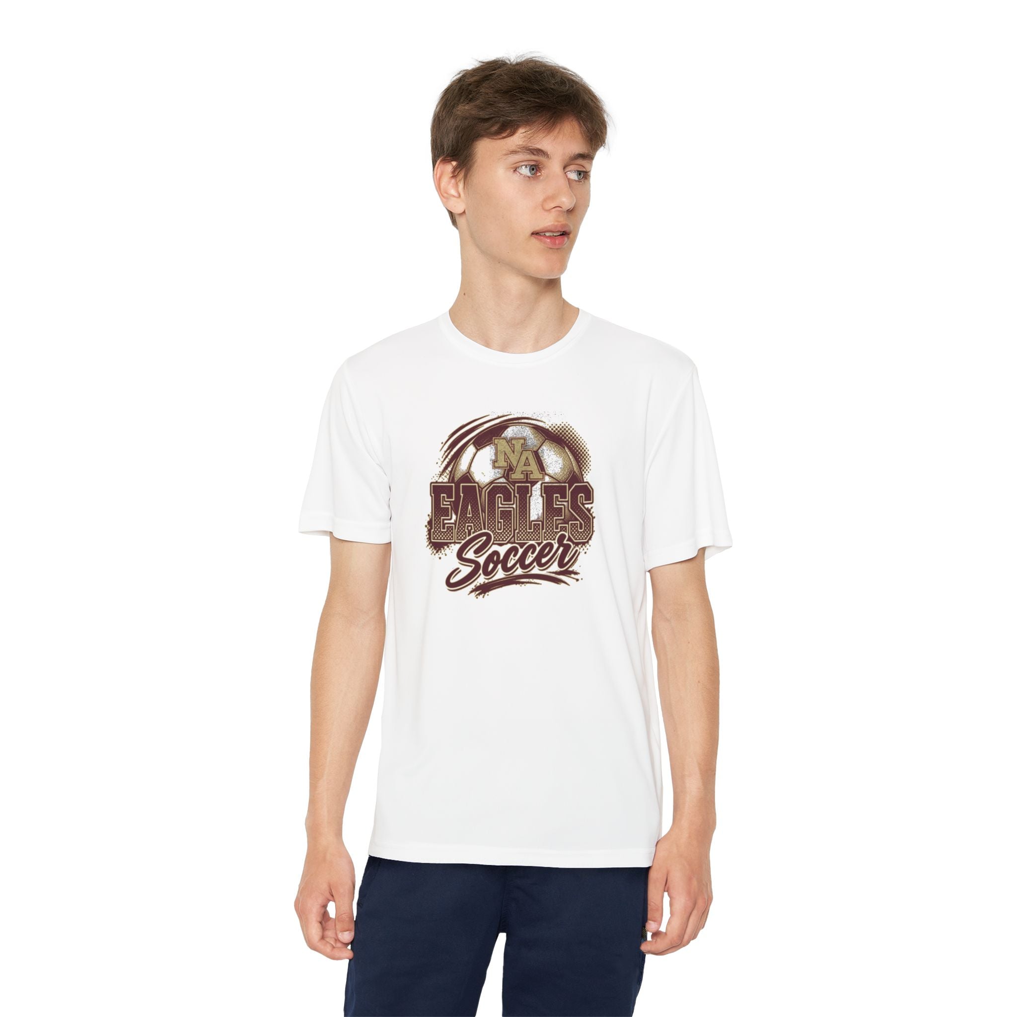 Youth New Albany Eagles Ombre Soccer Graphic Sport-Tek Competitor Performance Tee