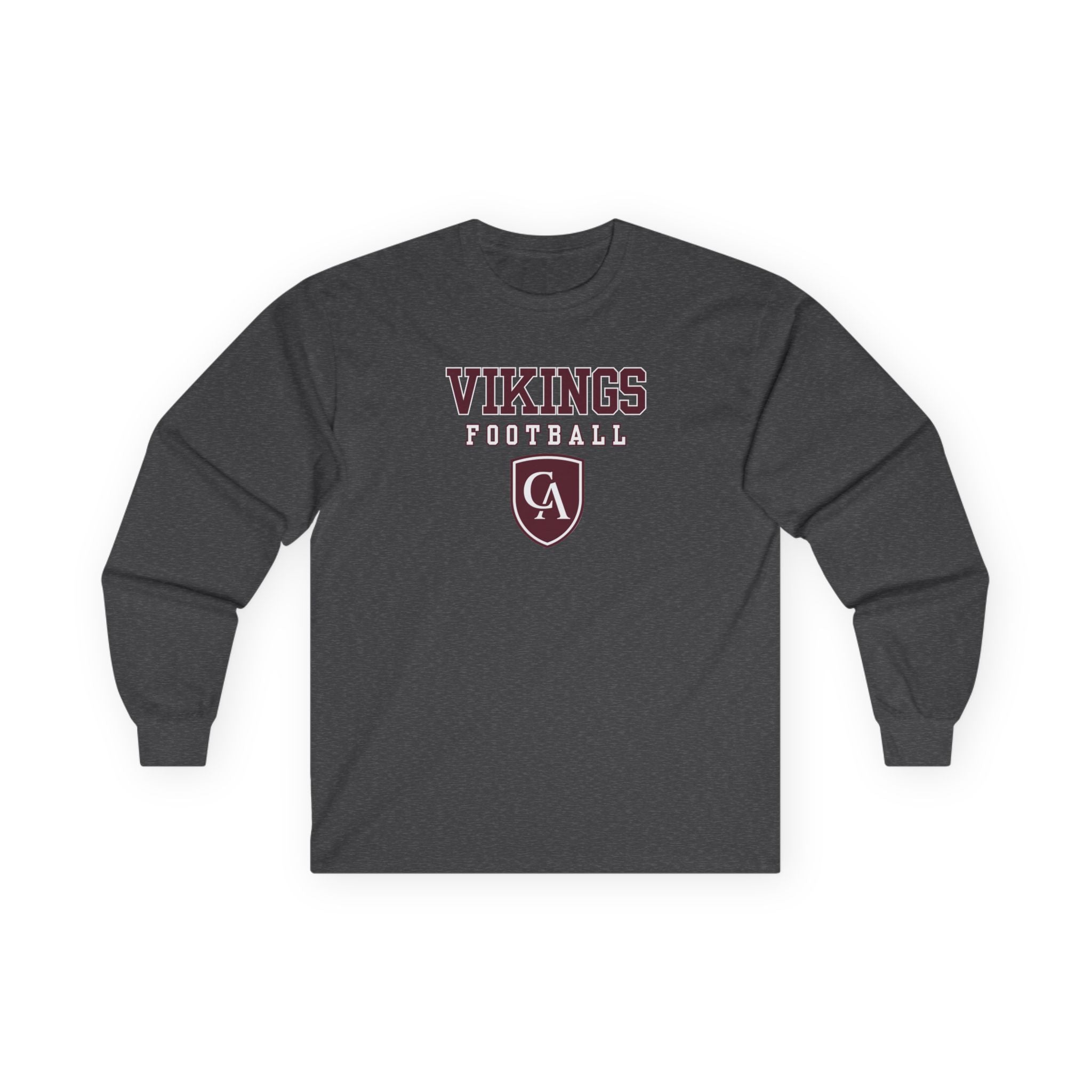 Adult Unisex Columbus Academy Vikings Football Graphic Gildan Long Sleeve Tee