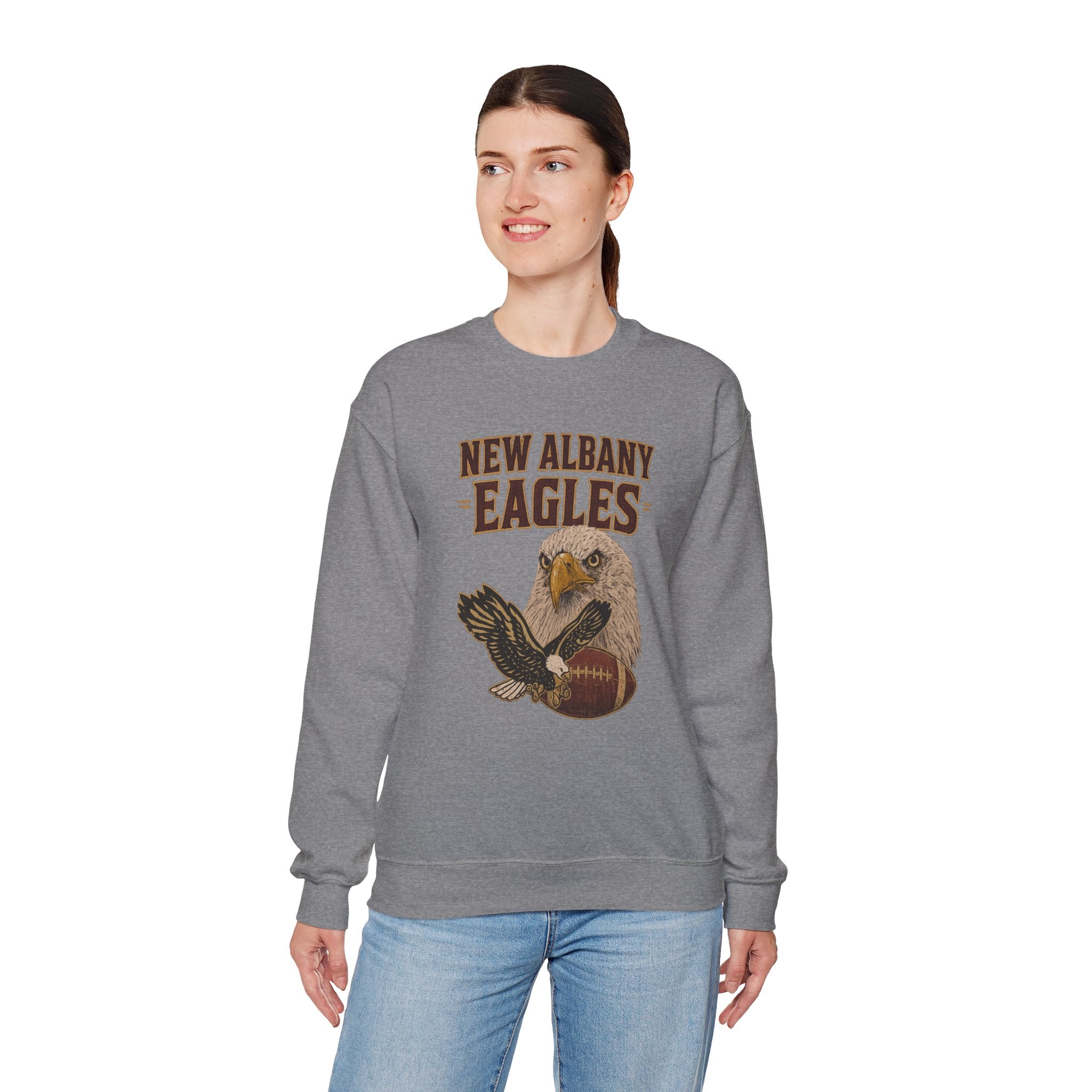 Adult Unisex New Albany Gridiron Eagle Graphic Sweatshirt