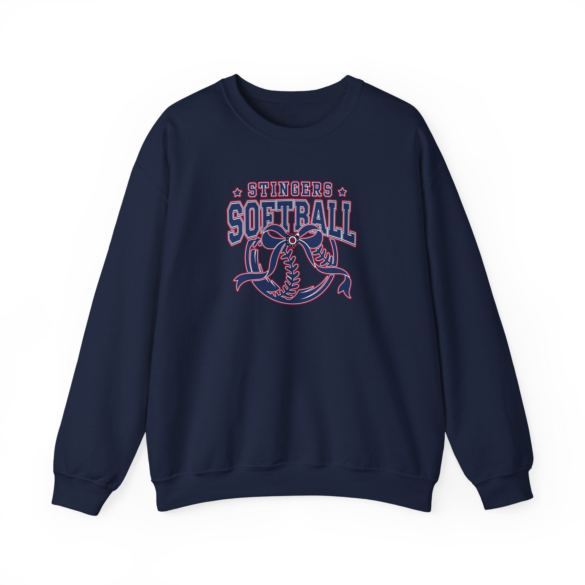 Adult Unisex Stingers Softball Spirit Bow Graphic Sweatshirt