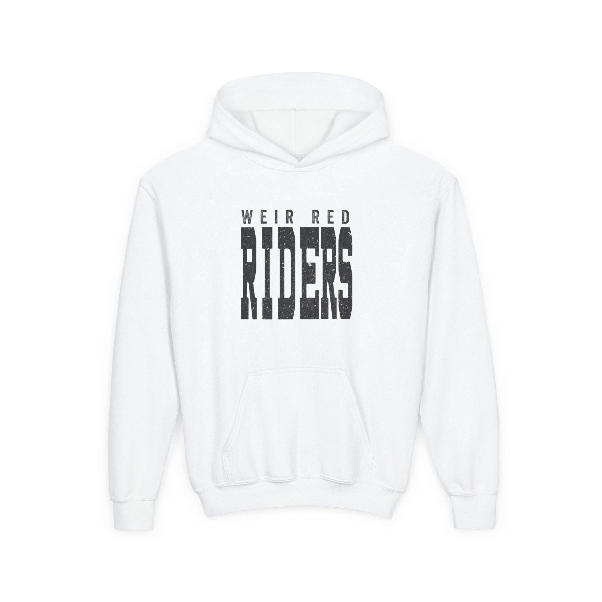 Youth Weir Red Riders Distressed Enlarged Graphic Hoodie