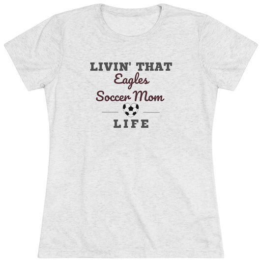 Women’s Super Soft Soccer Mom Life Short Sleeve Graphic Tee - New Albany Eagles