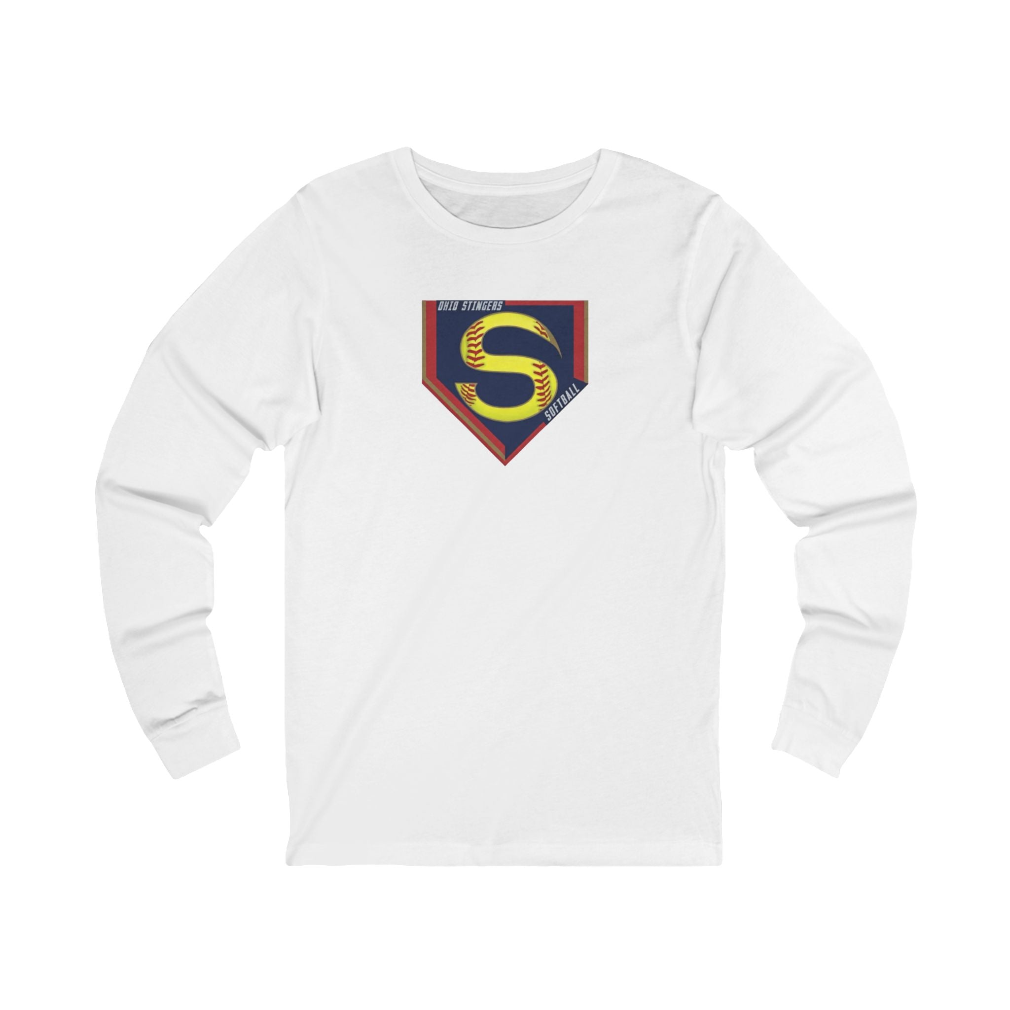 Adult Unisex Stingers Softball Logo Graphic Long Sleeve Bella + Canvas Soft Tee