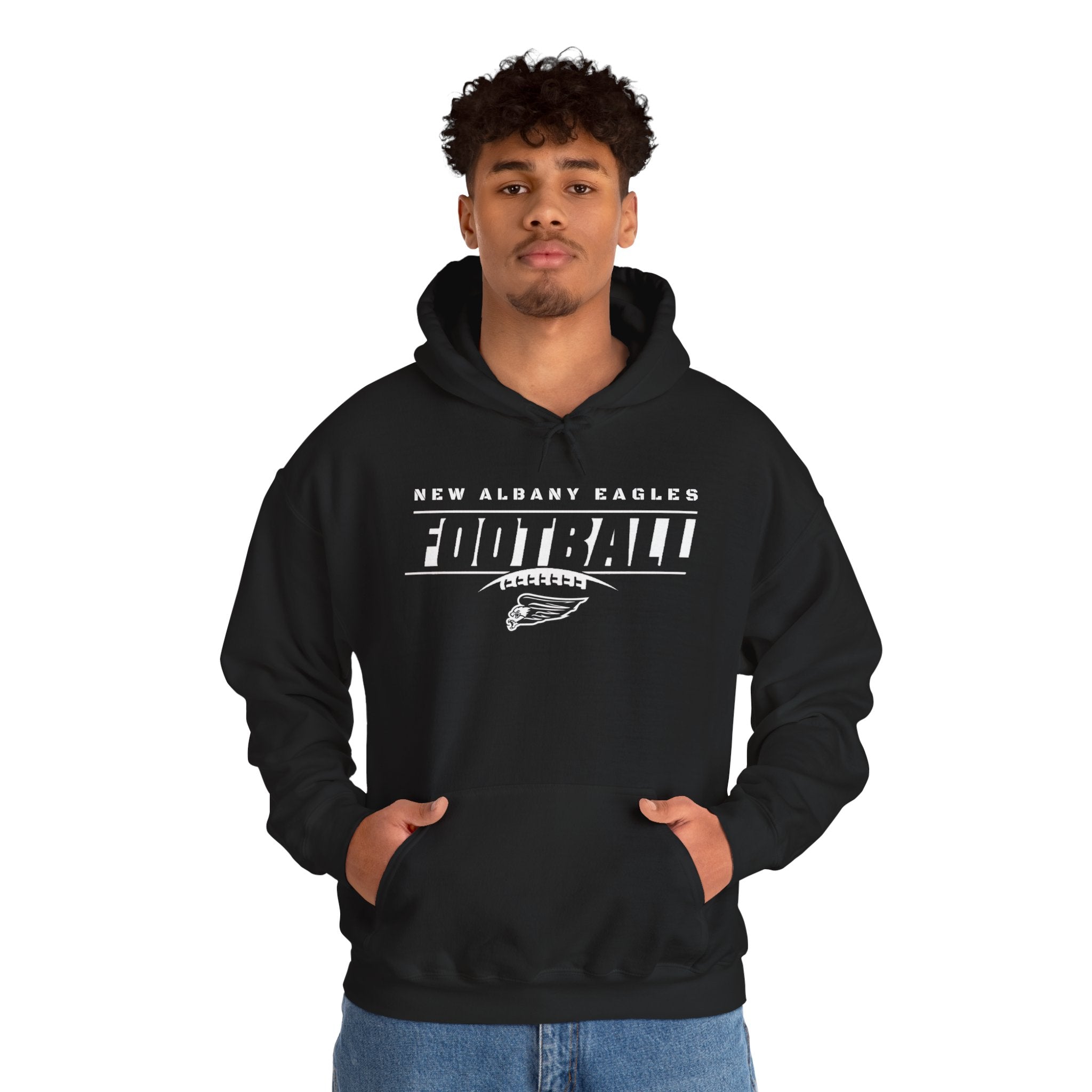 Adult Unisex New Albany Eagles Goal Line Graphic Hoodie