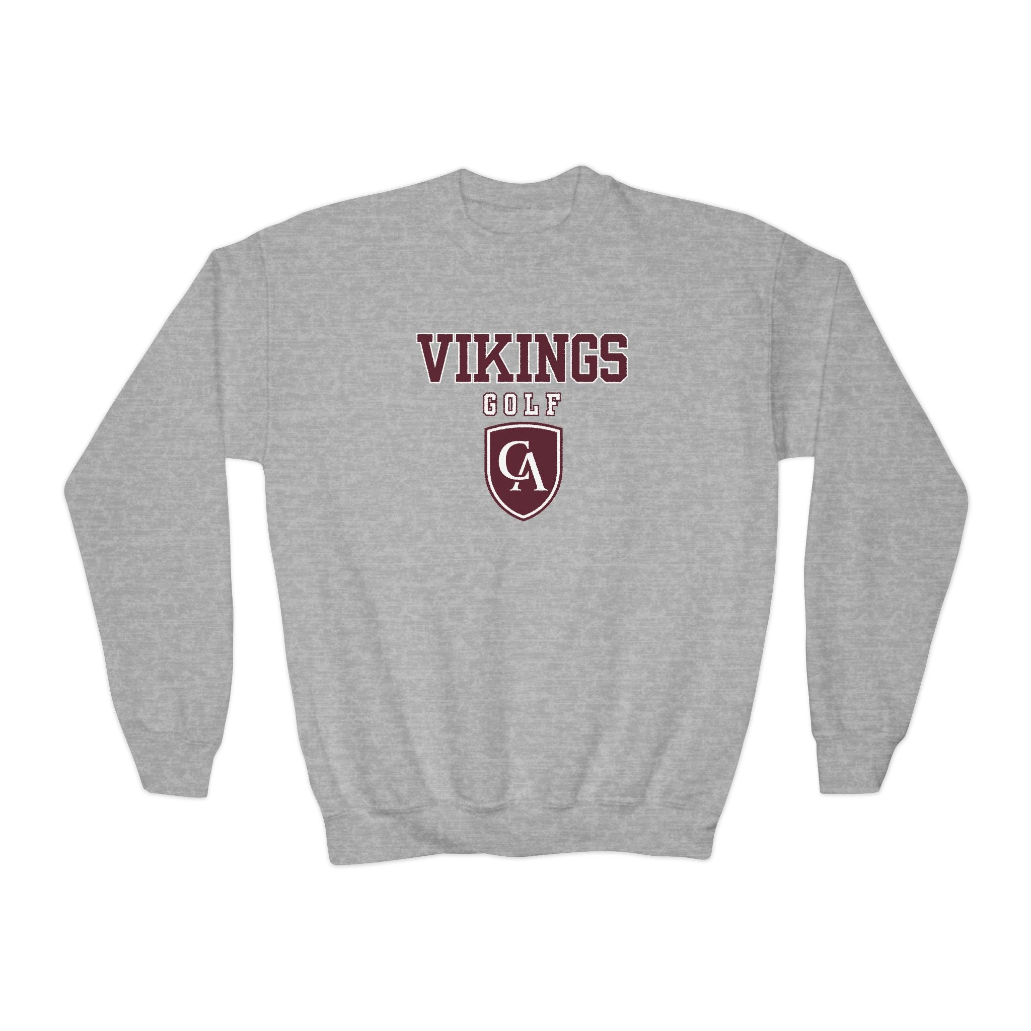 Youth Columbus Academy Vikings Golf Graphic Gildan Heavy Blend Sweatshirt